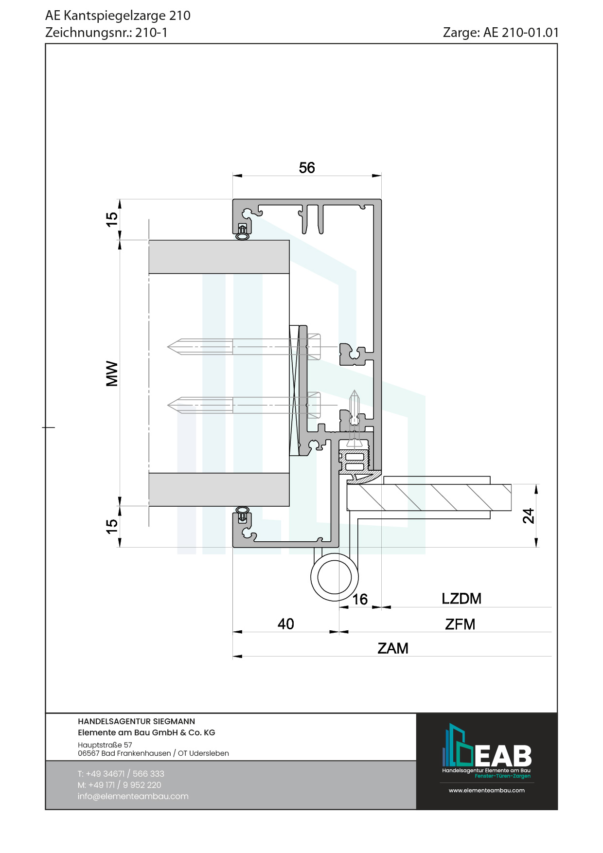 Okvir s rubnim zrcalom