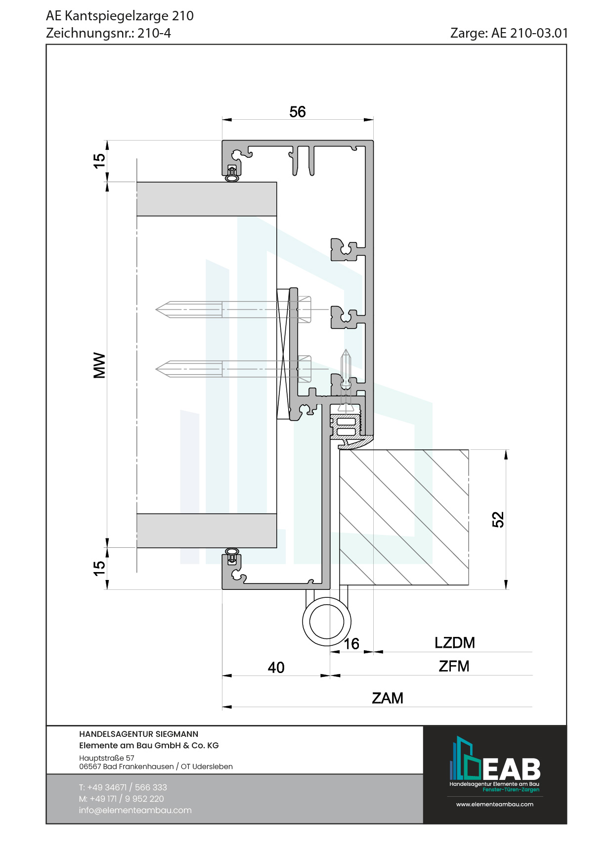 Okvir s rubnim zrcalom