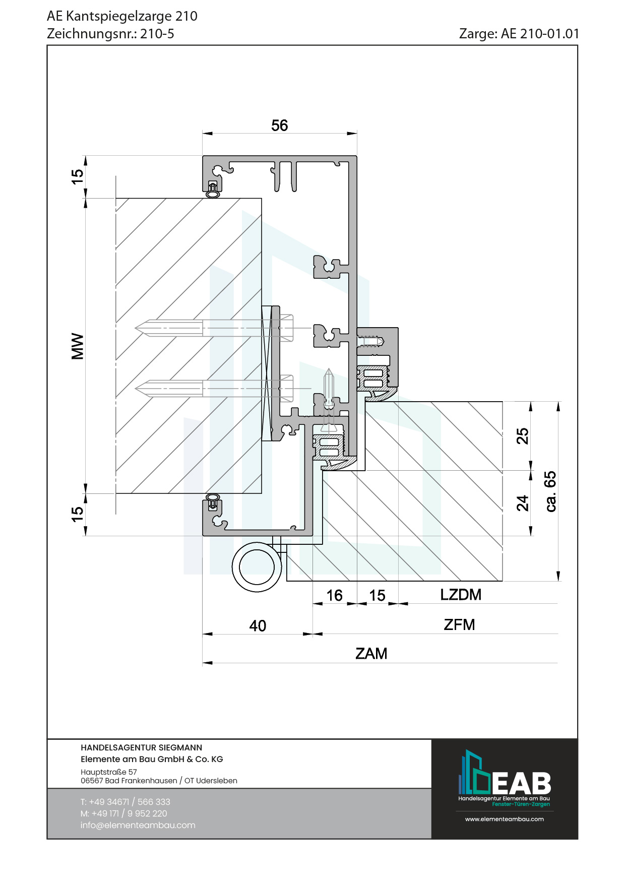 Okvir s rubnim zrcalom