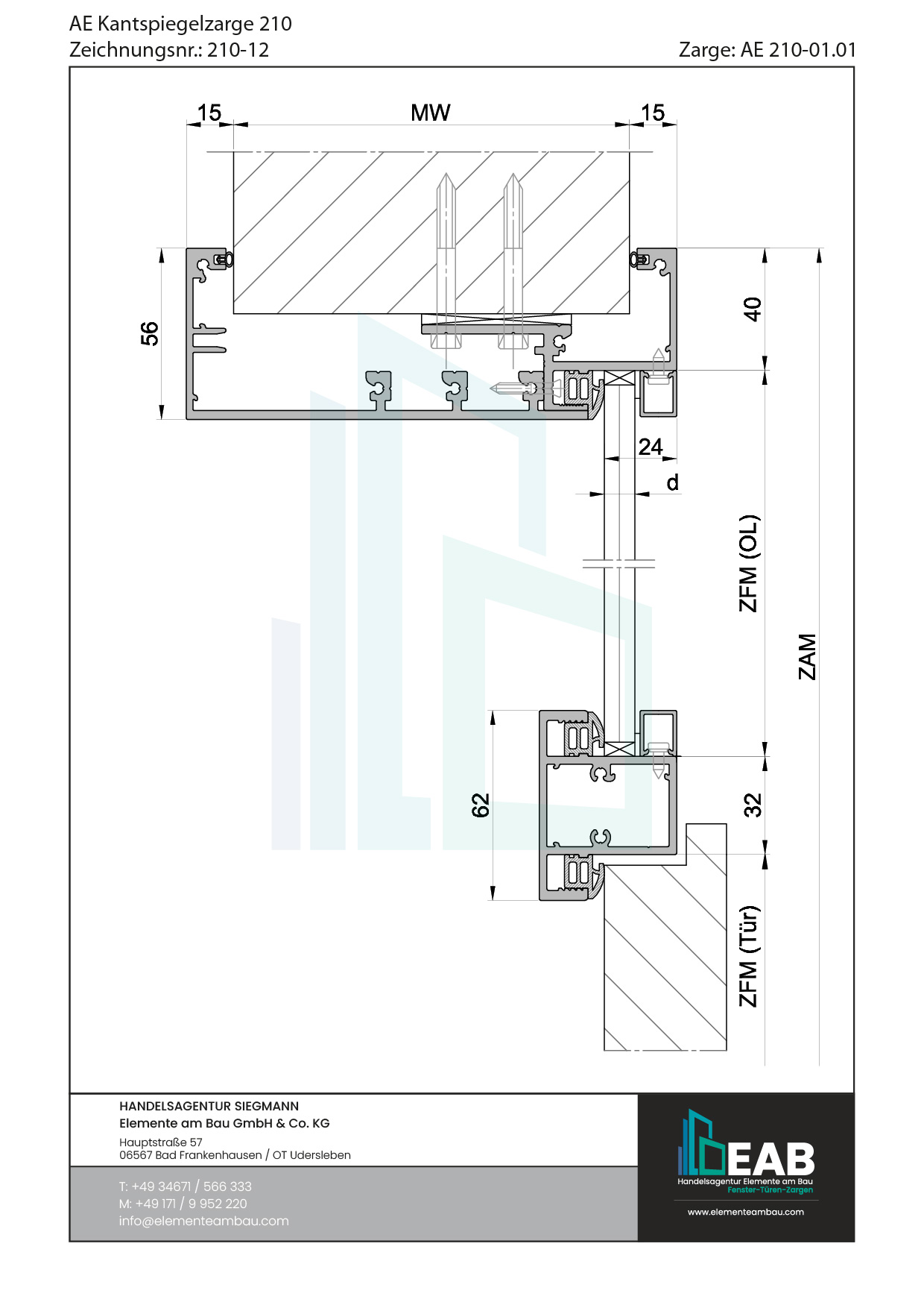 Okvir s rubnim zrcalom