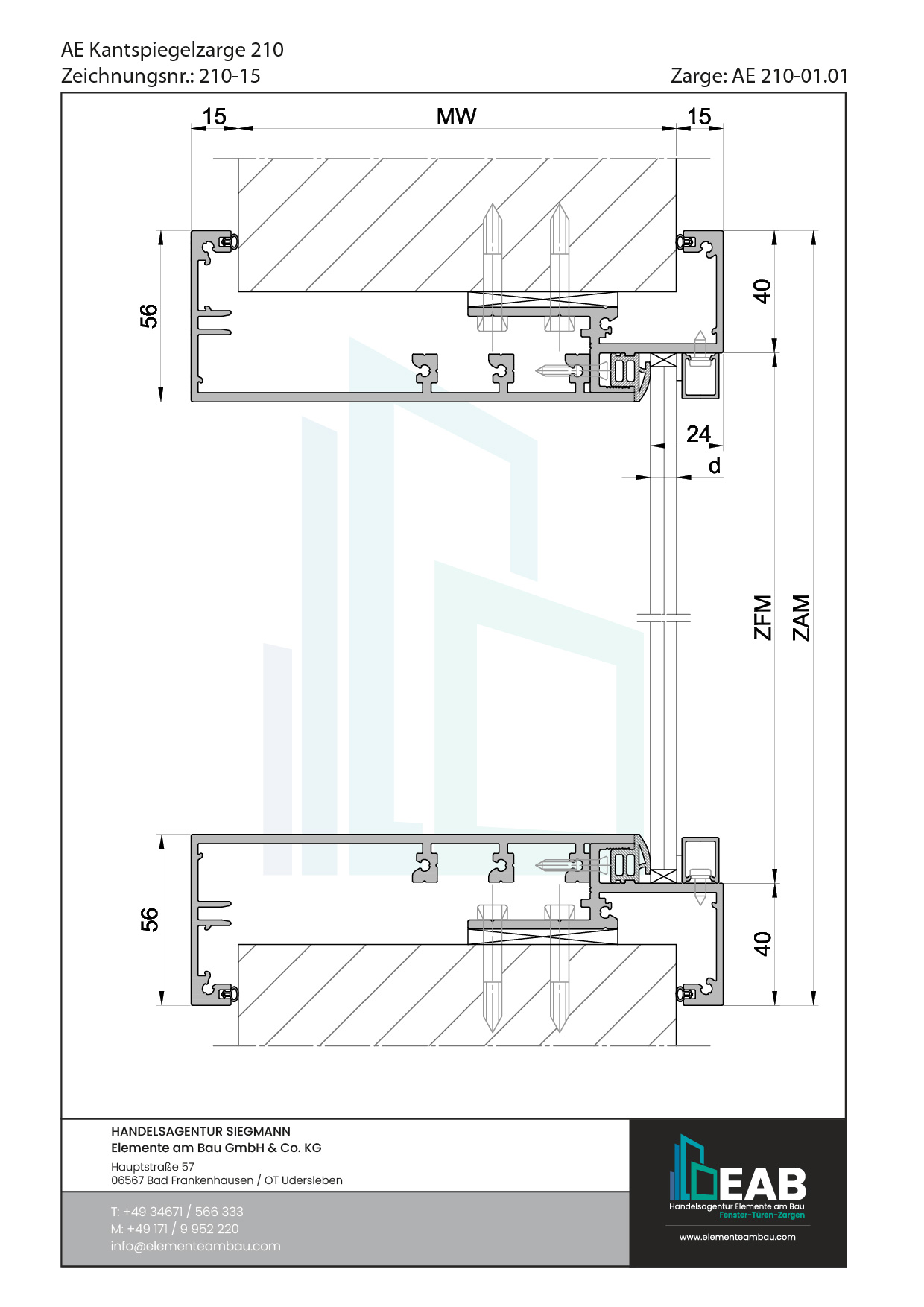 Okvir s rubnim zrcalom
