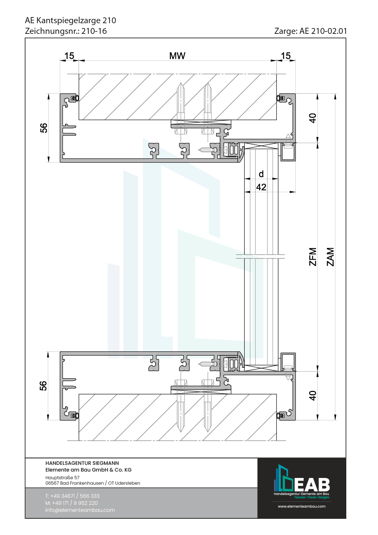 Okvir s rubnim zrcalom