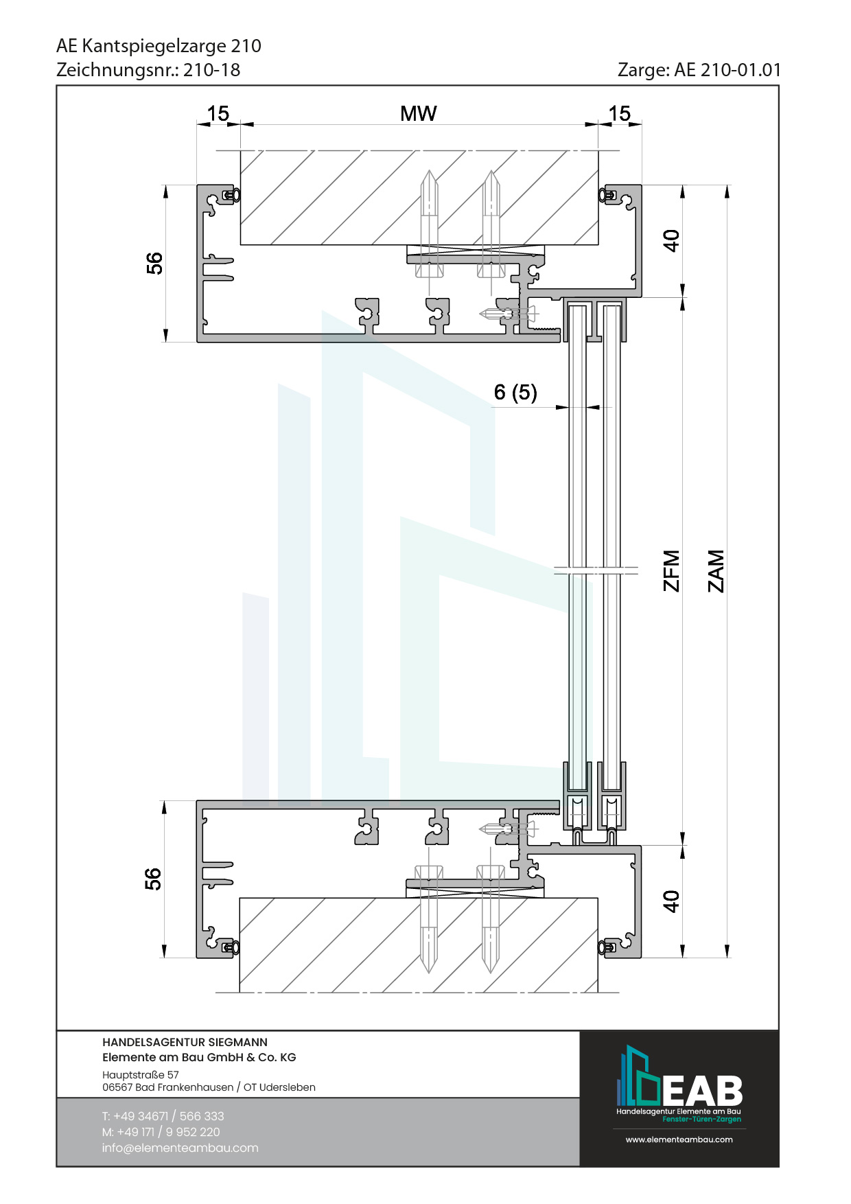 Okvir s rubnim zrcalom