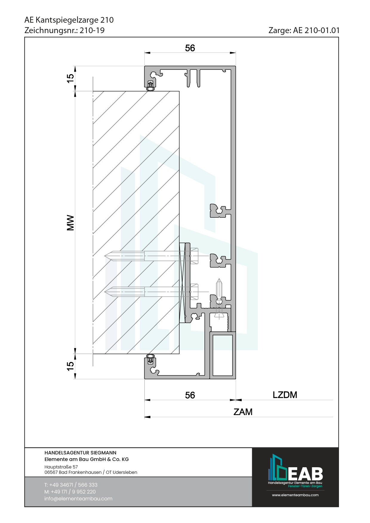 Okvir s rubnim zrcalom