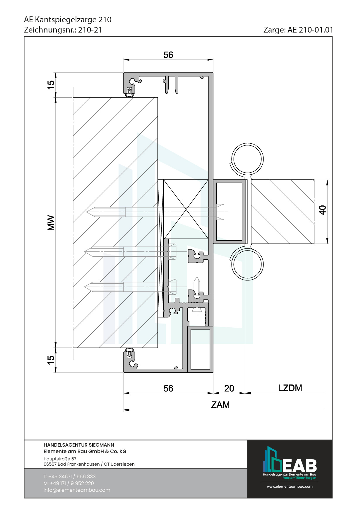Okvir s rubnim zrcalom
