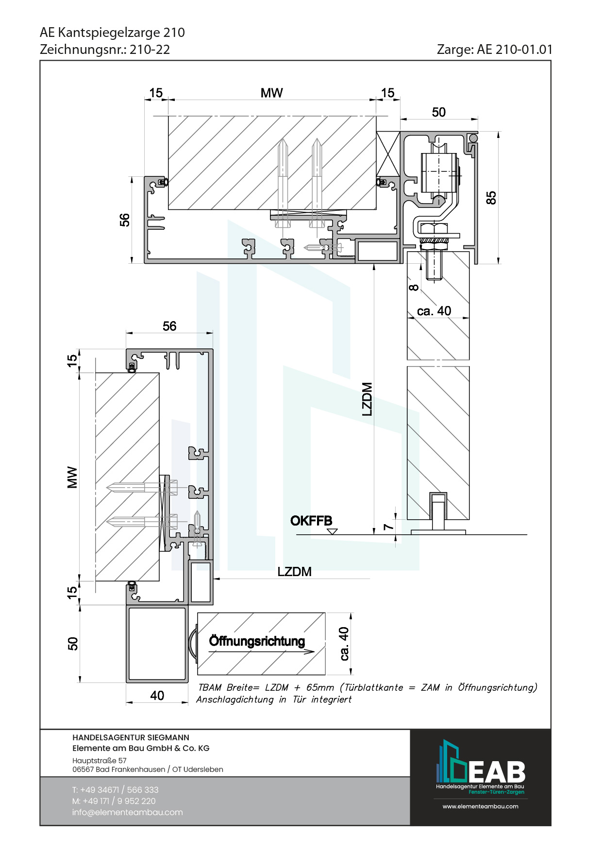 Okvir s rubnim zrcalom