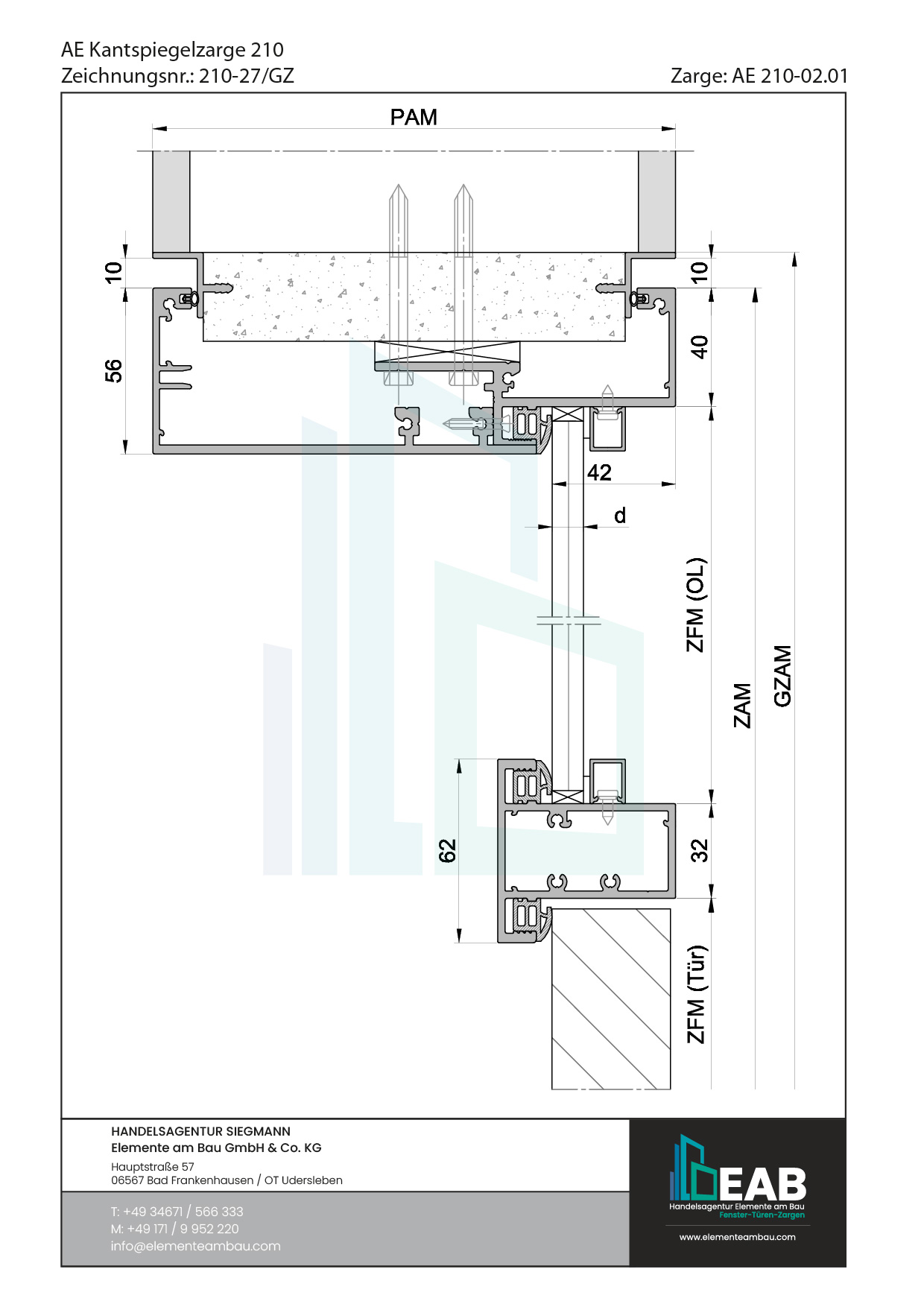 Okvir s rubnim zrcalom