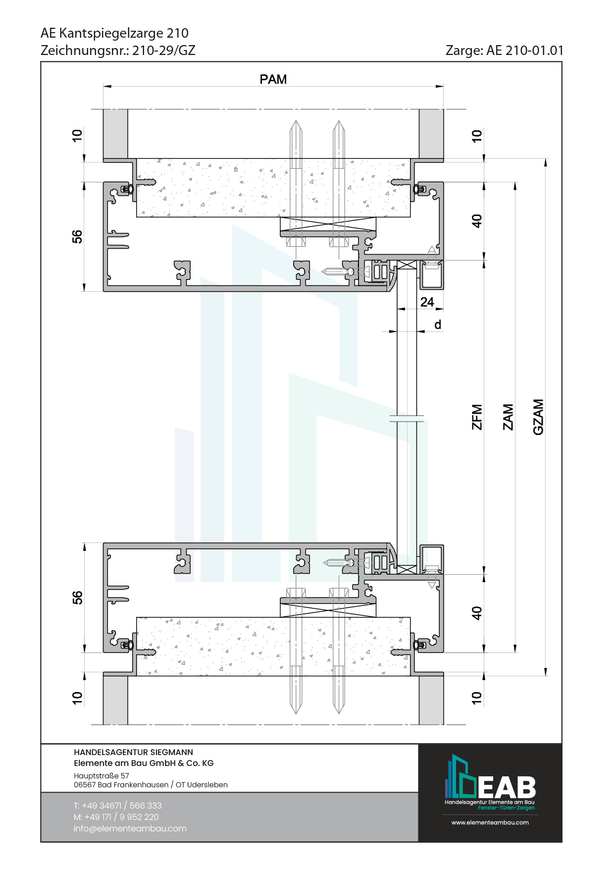 Okvir s rubnim zrcalom