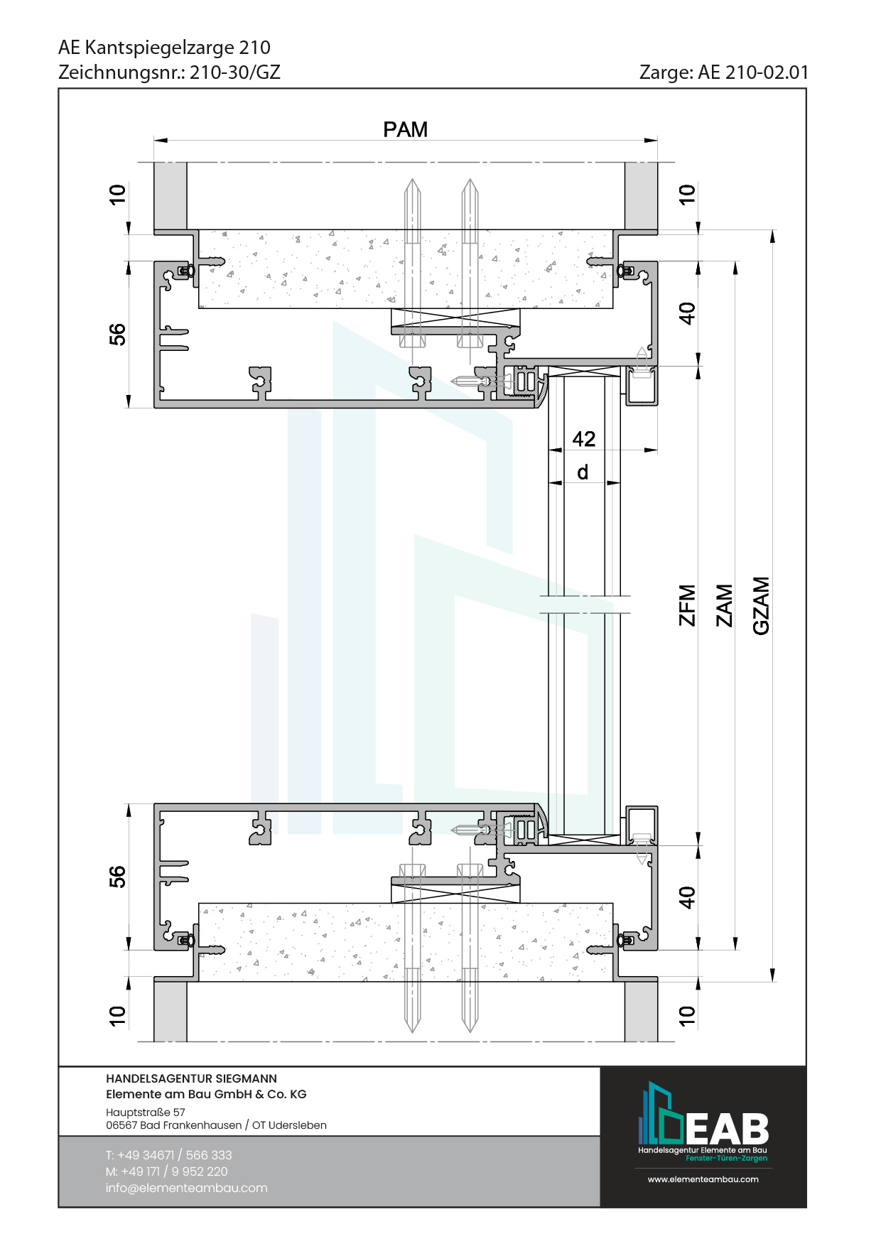 Okvir s rubnim zrcalom