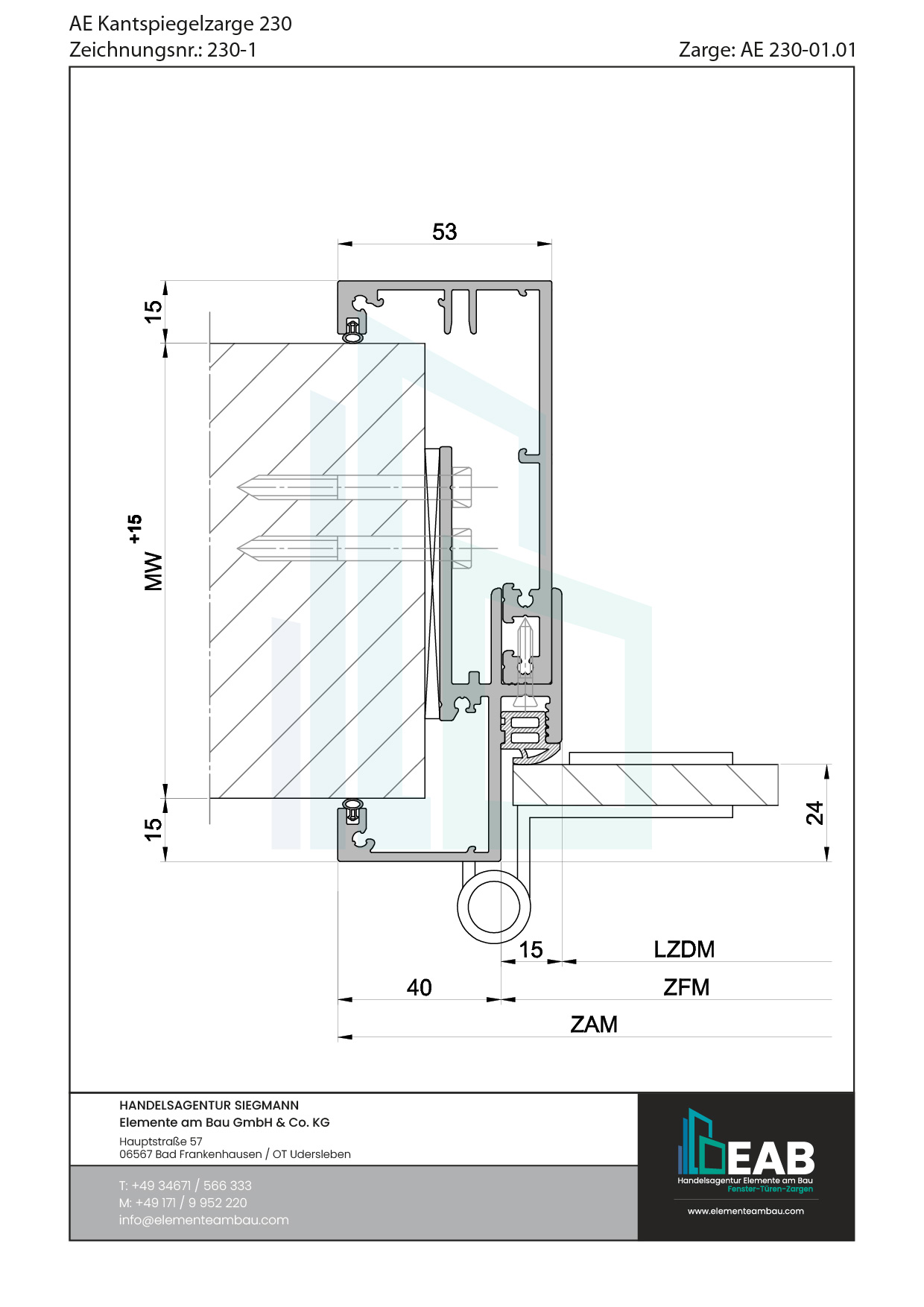Okvir s rubnim zrcalom