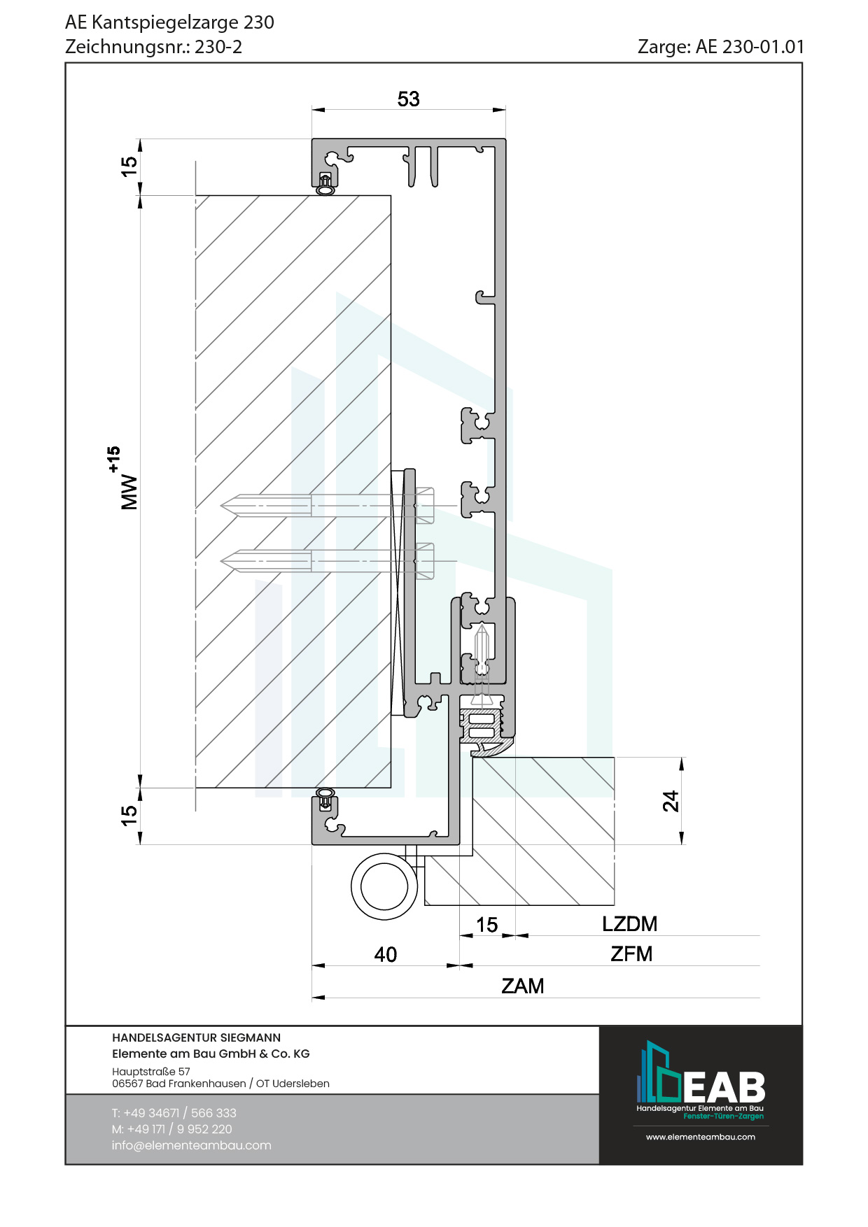 Okvir s rubnim zrcalom