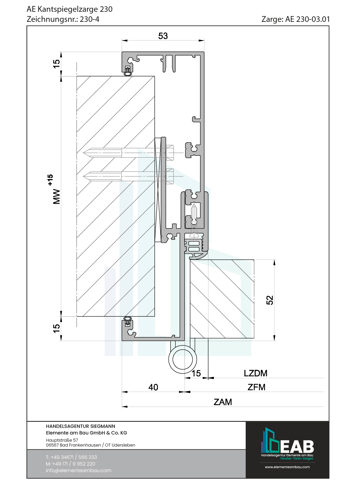 Okvir s rubnim zrcalom