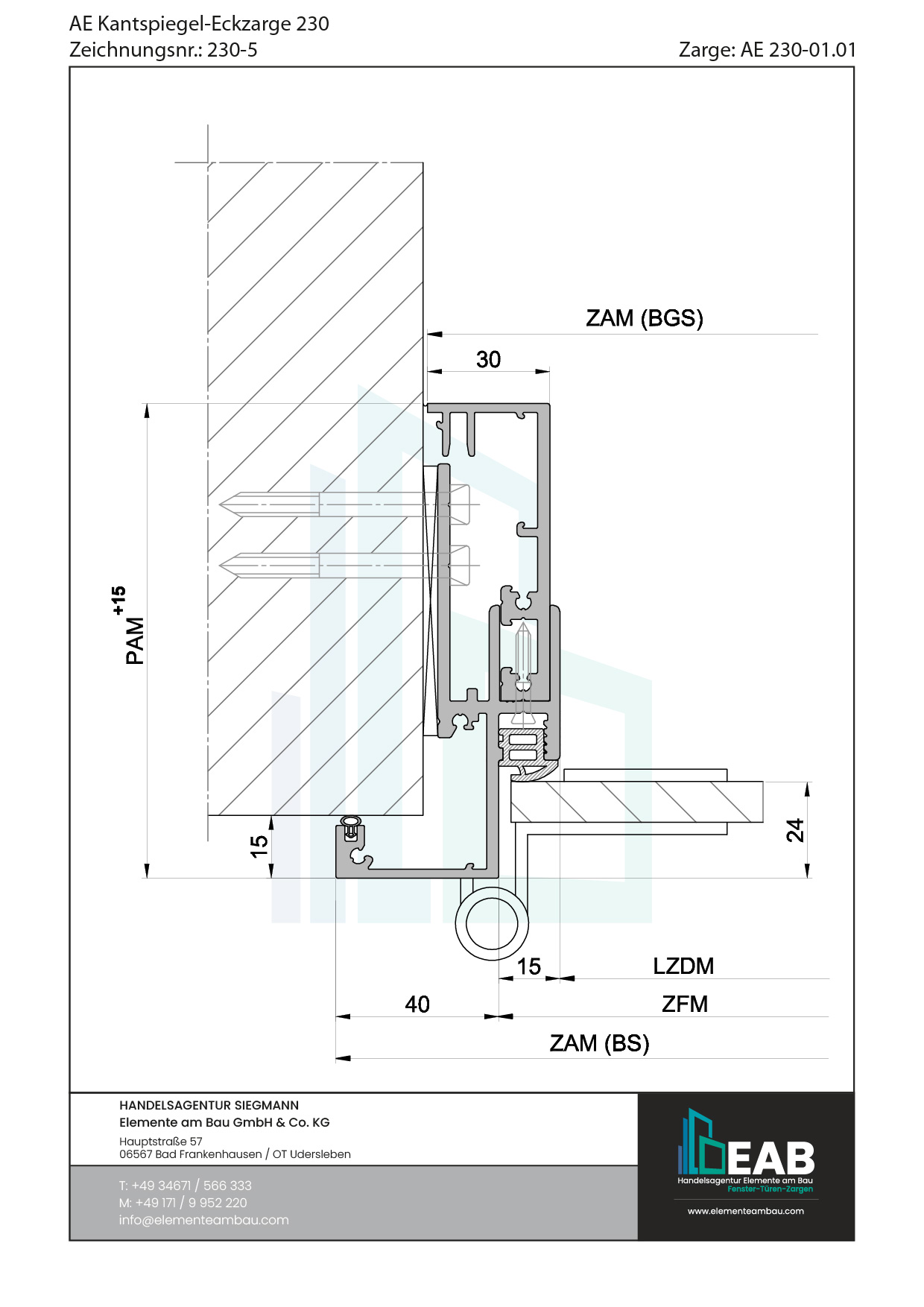 Okvir s rubnim zrcalom