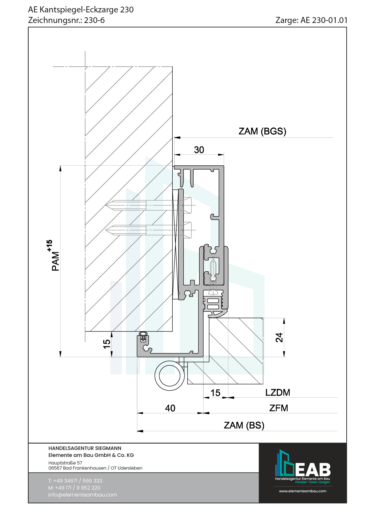 Okvir s rubnim zrcalom