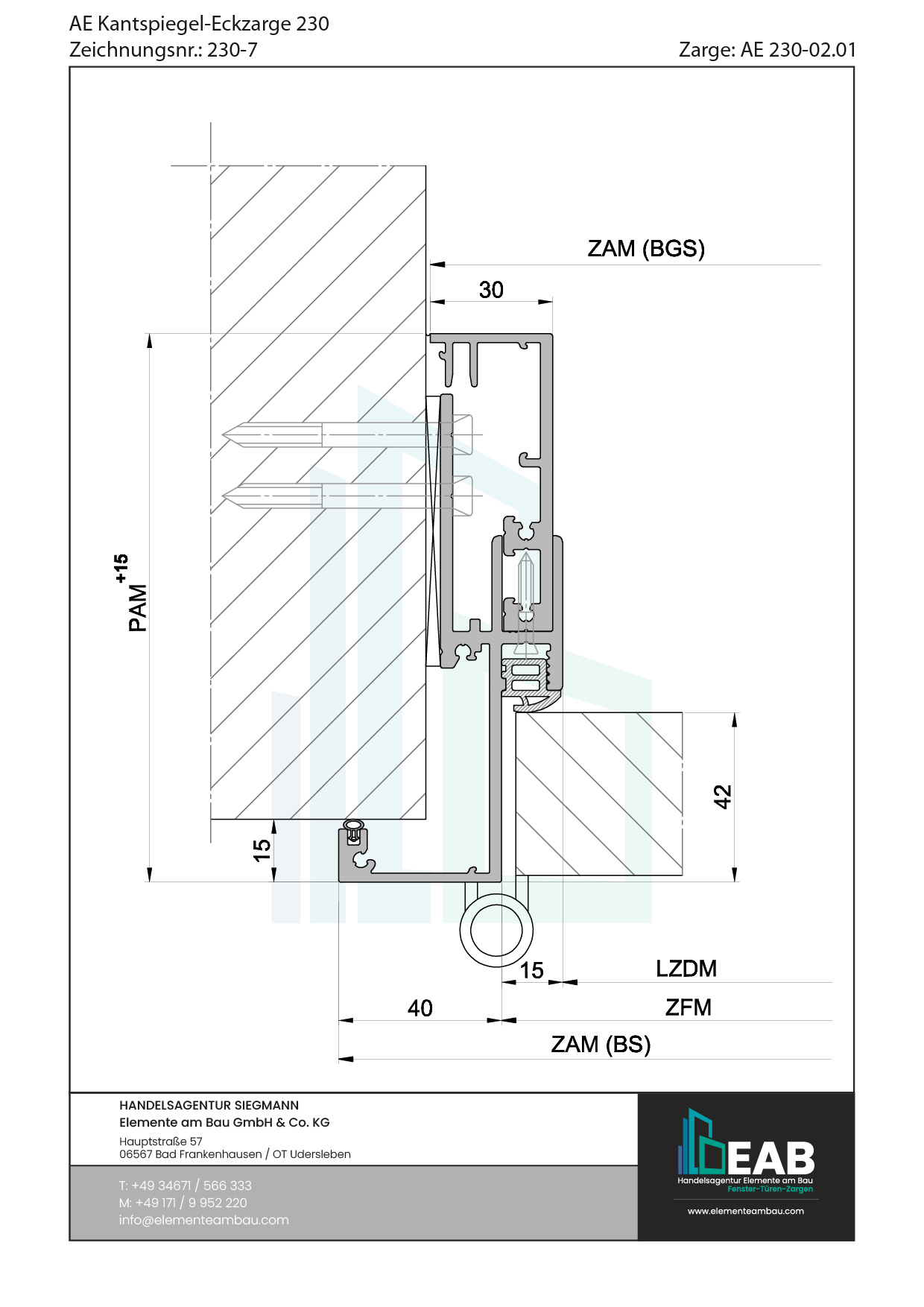 Okvir s rubnim zrcalom