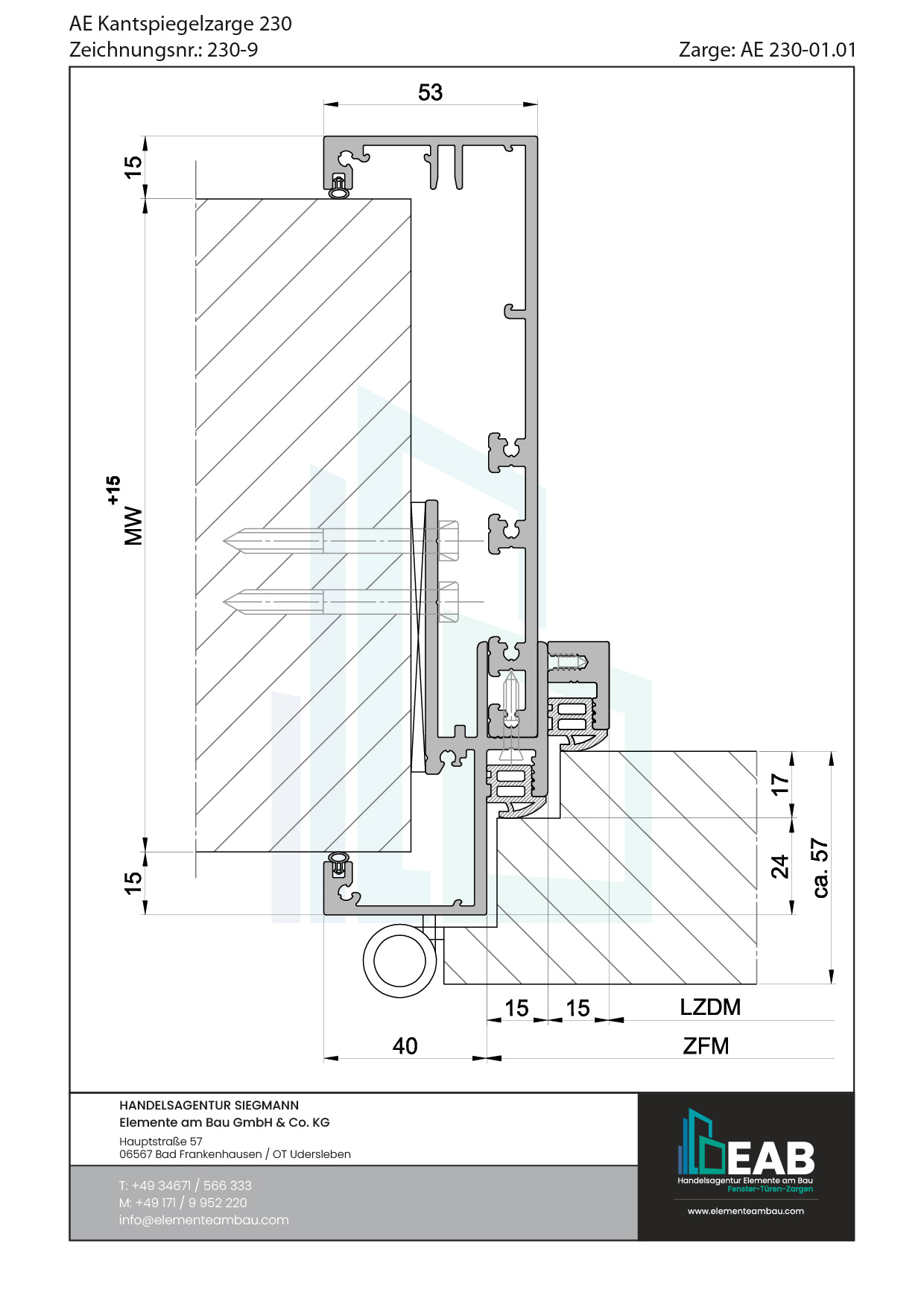 Okvir s rubnim zrcalom