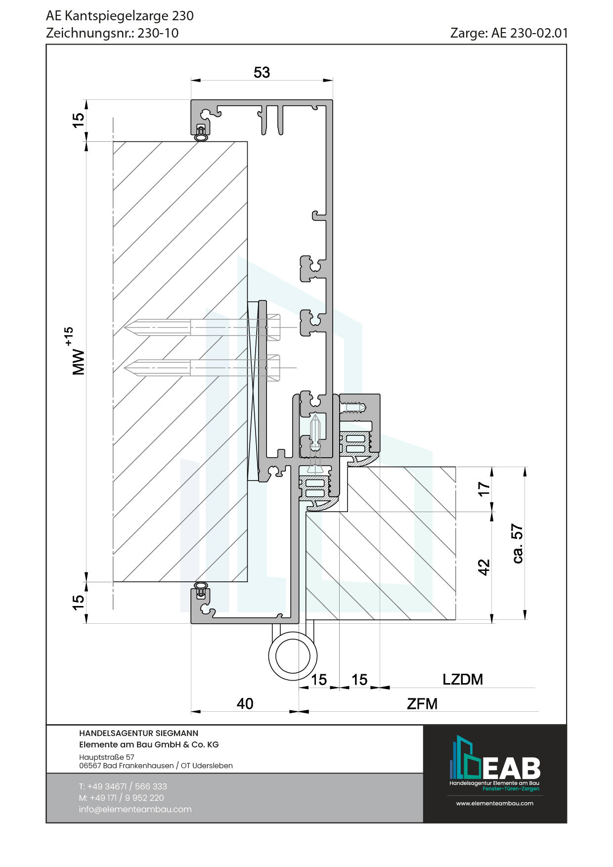 Okvir s rubnim zrcalom