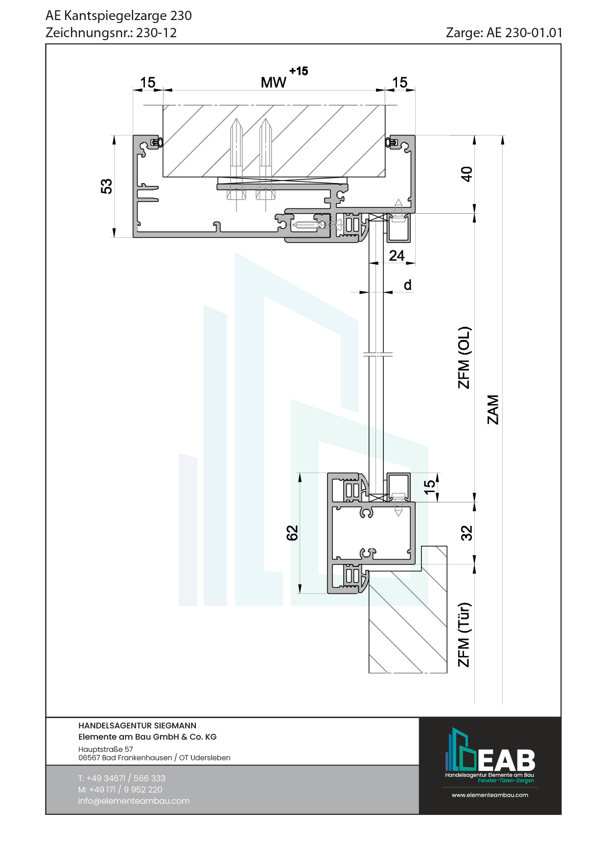 Okvir s rubnim zrcalom