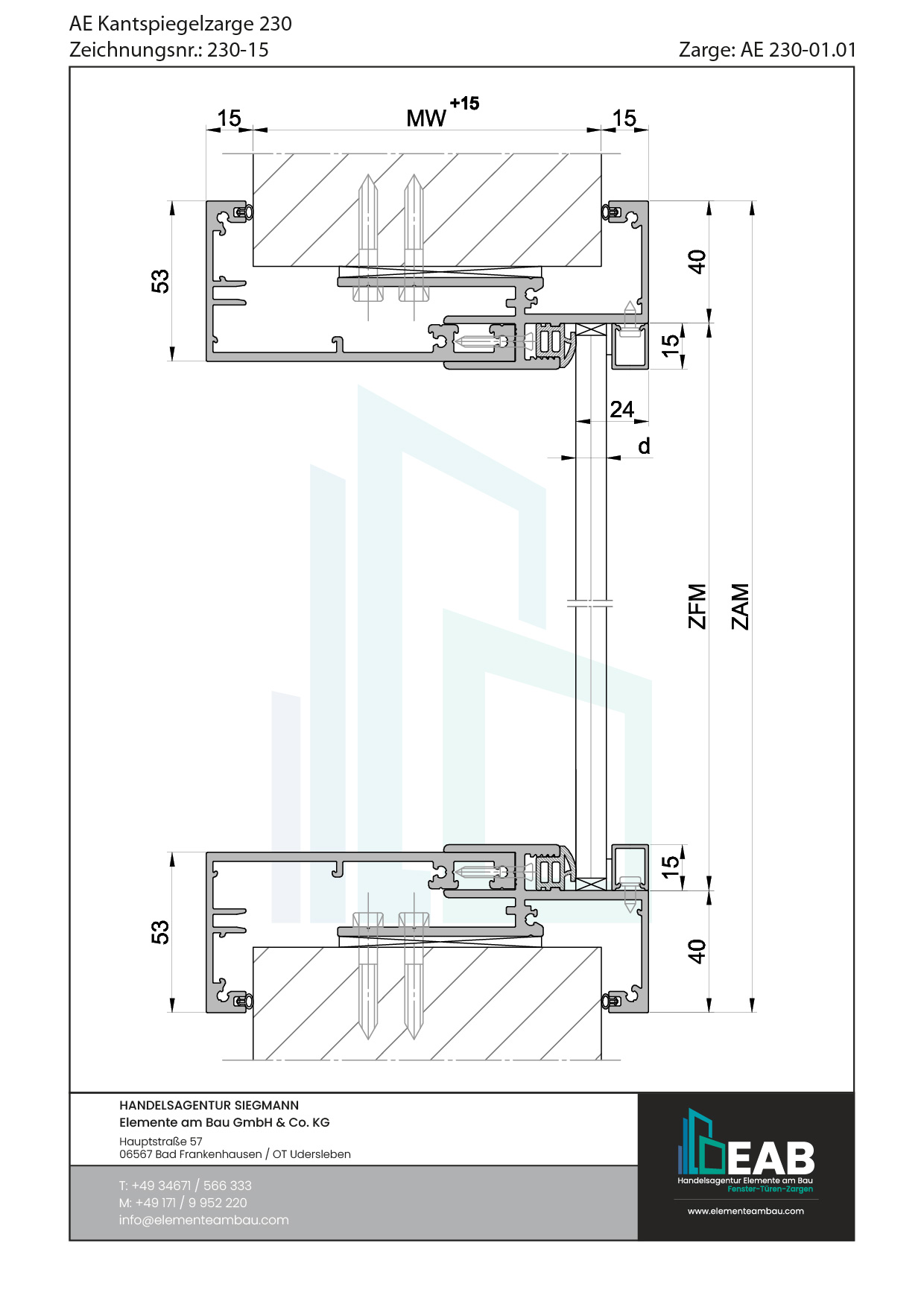 Okvir s rubnim zrcalom