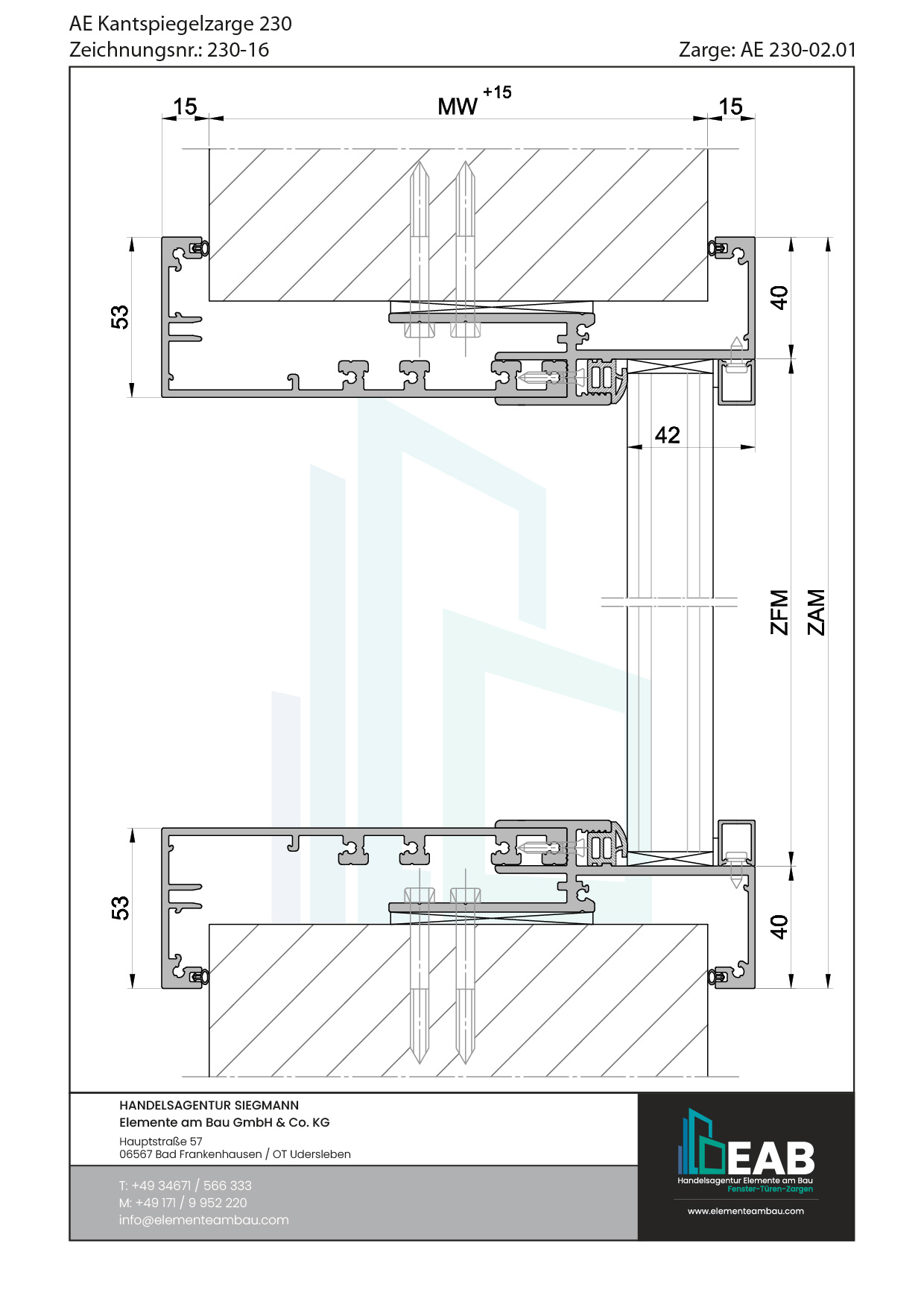 Okvir s rubnim zrcalom