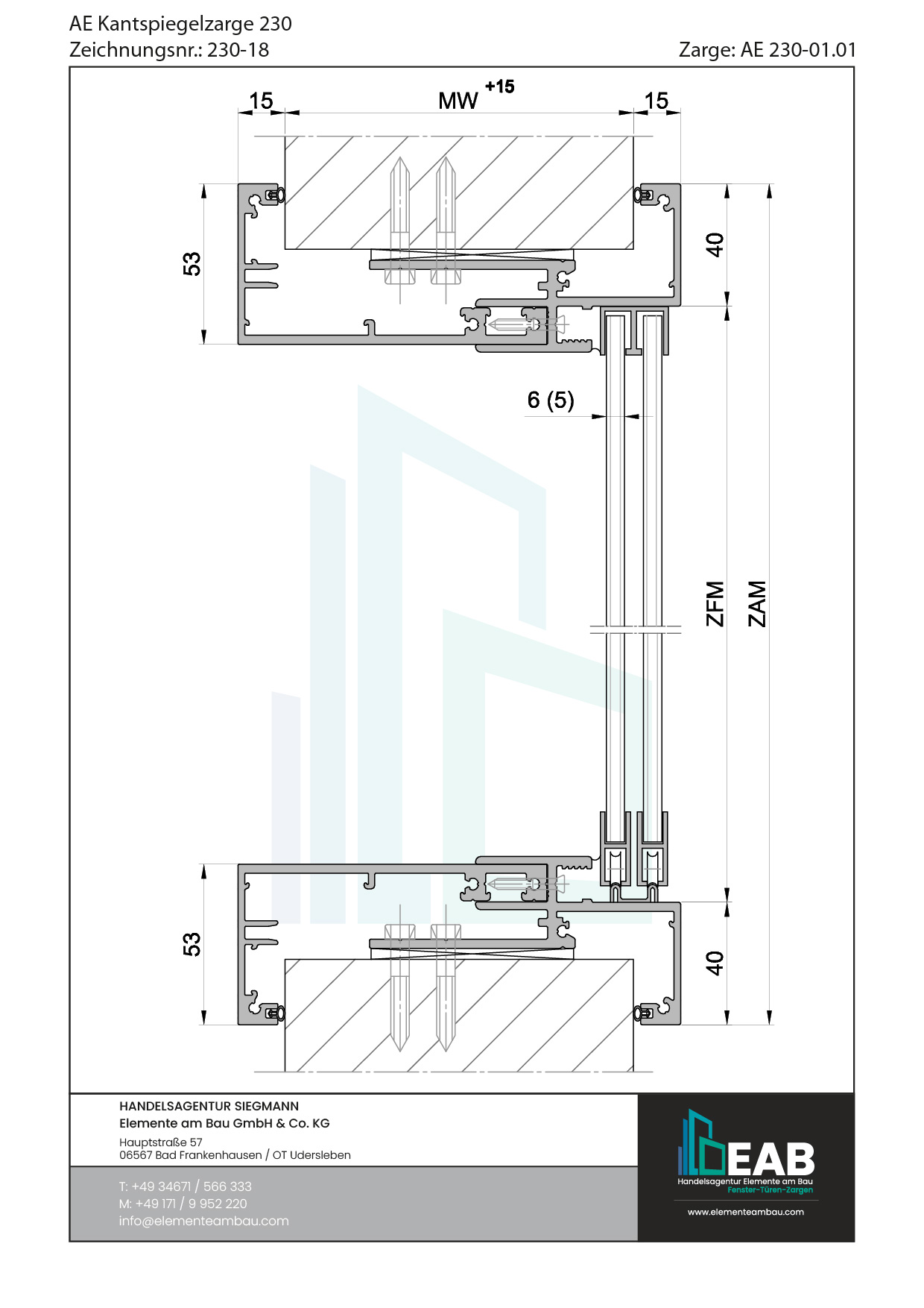 Okvir s rubnim zrcalom