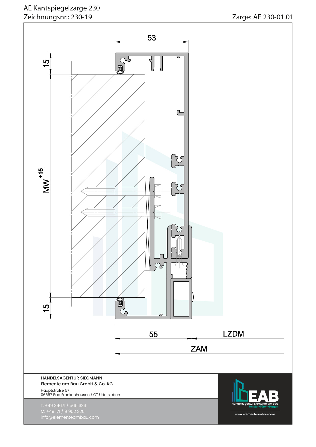 Okvir s rubnim zrcalom