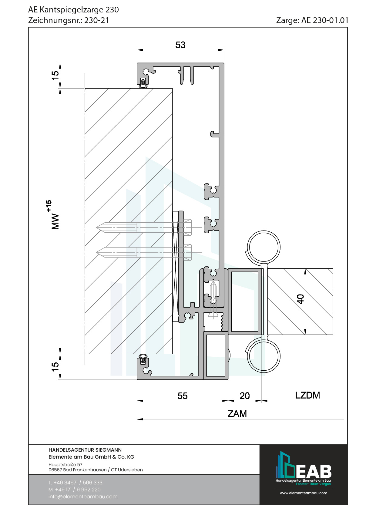Okvir s rubnim zrcalom