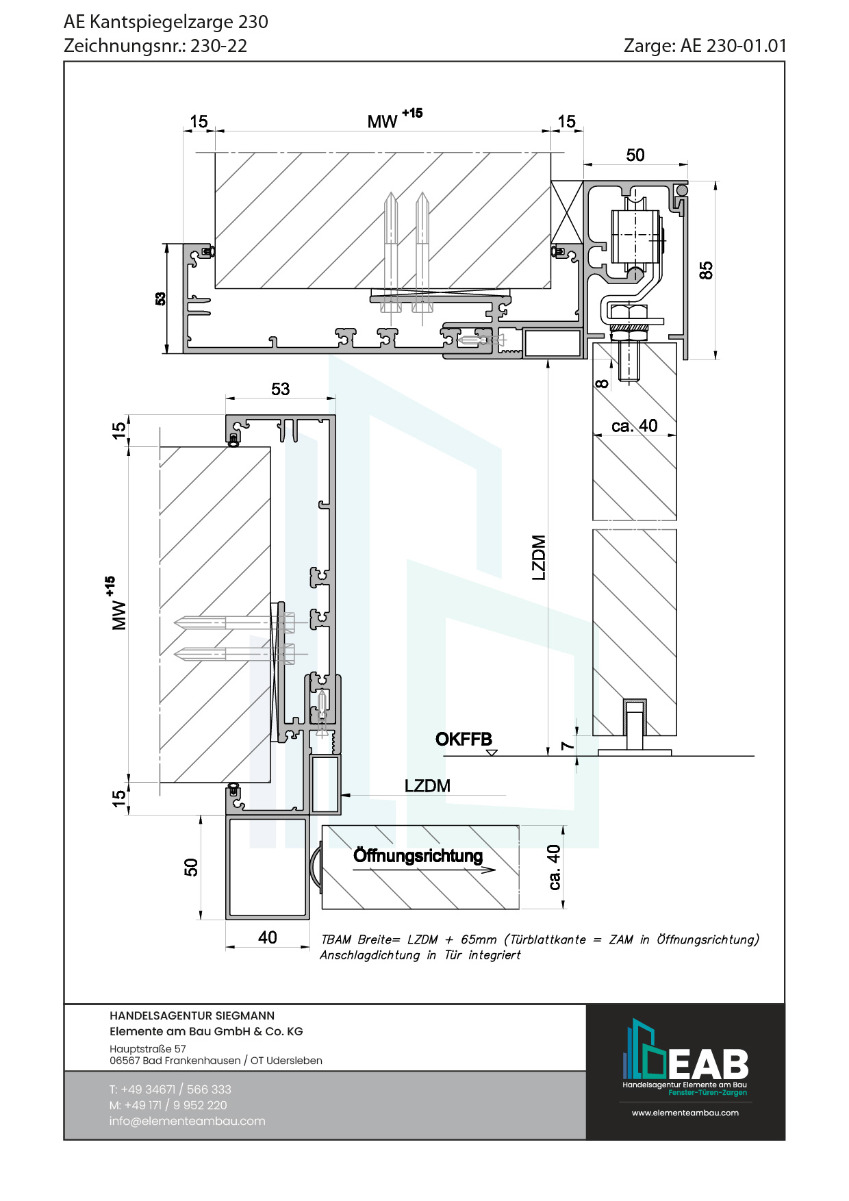 Okvir s rubnim zrcalom