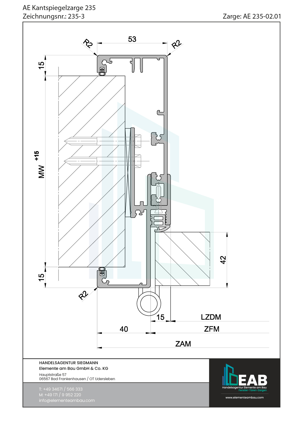 Okvir s rubnim zrcalom