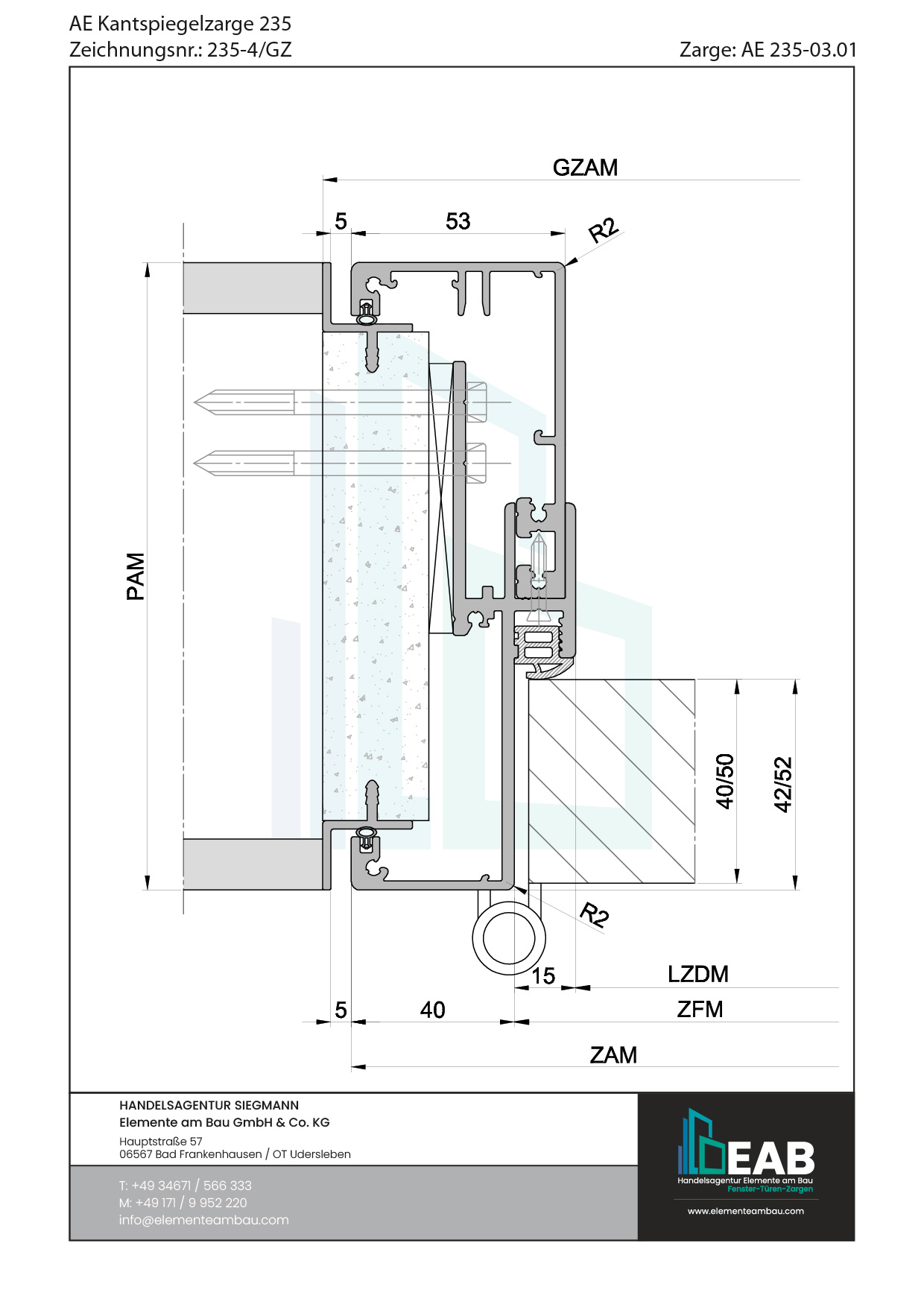 Okvir s rubnim zrcalom