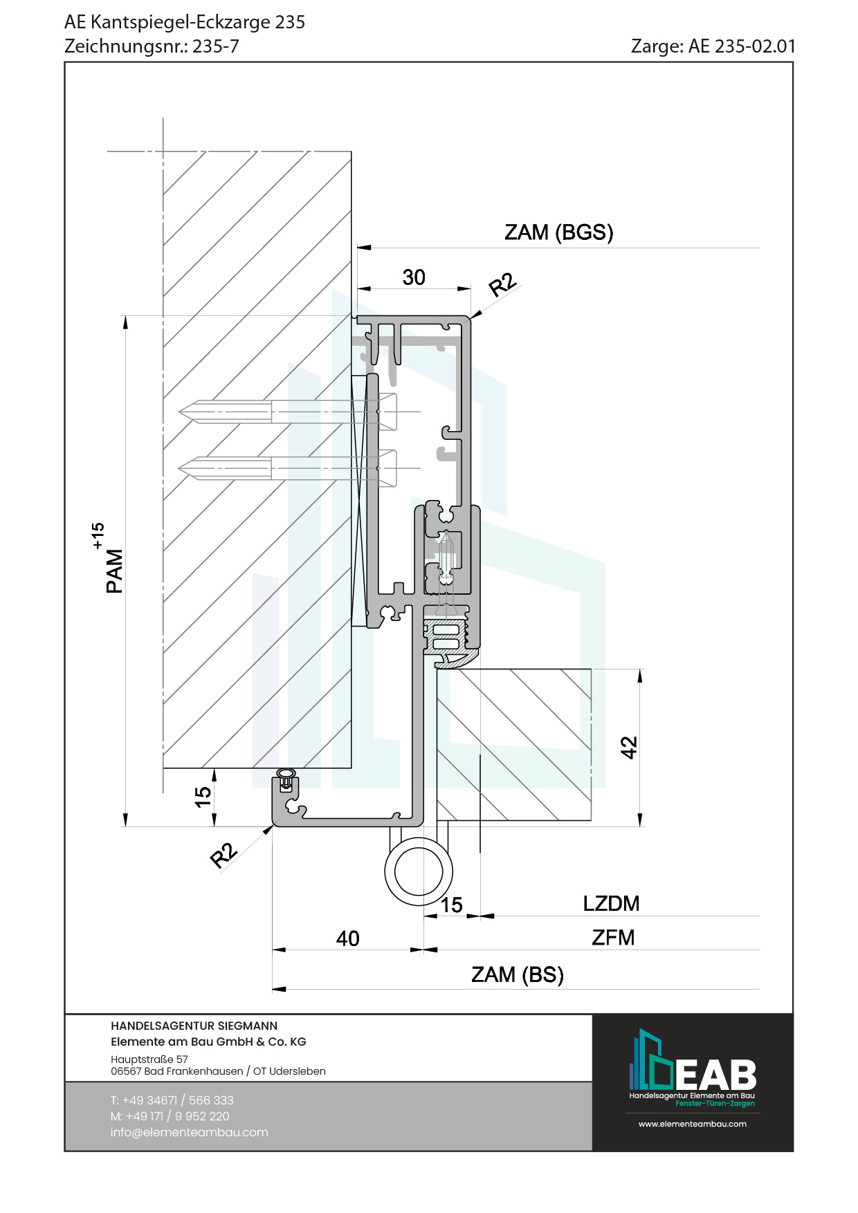 Okvir s rubnim zrcalom