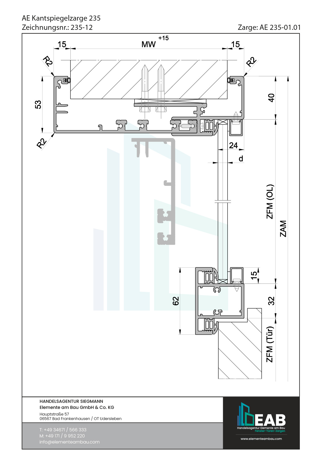 Okvir s rubnim zrcalom