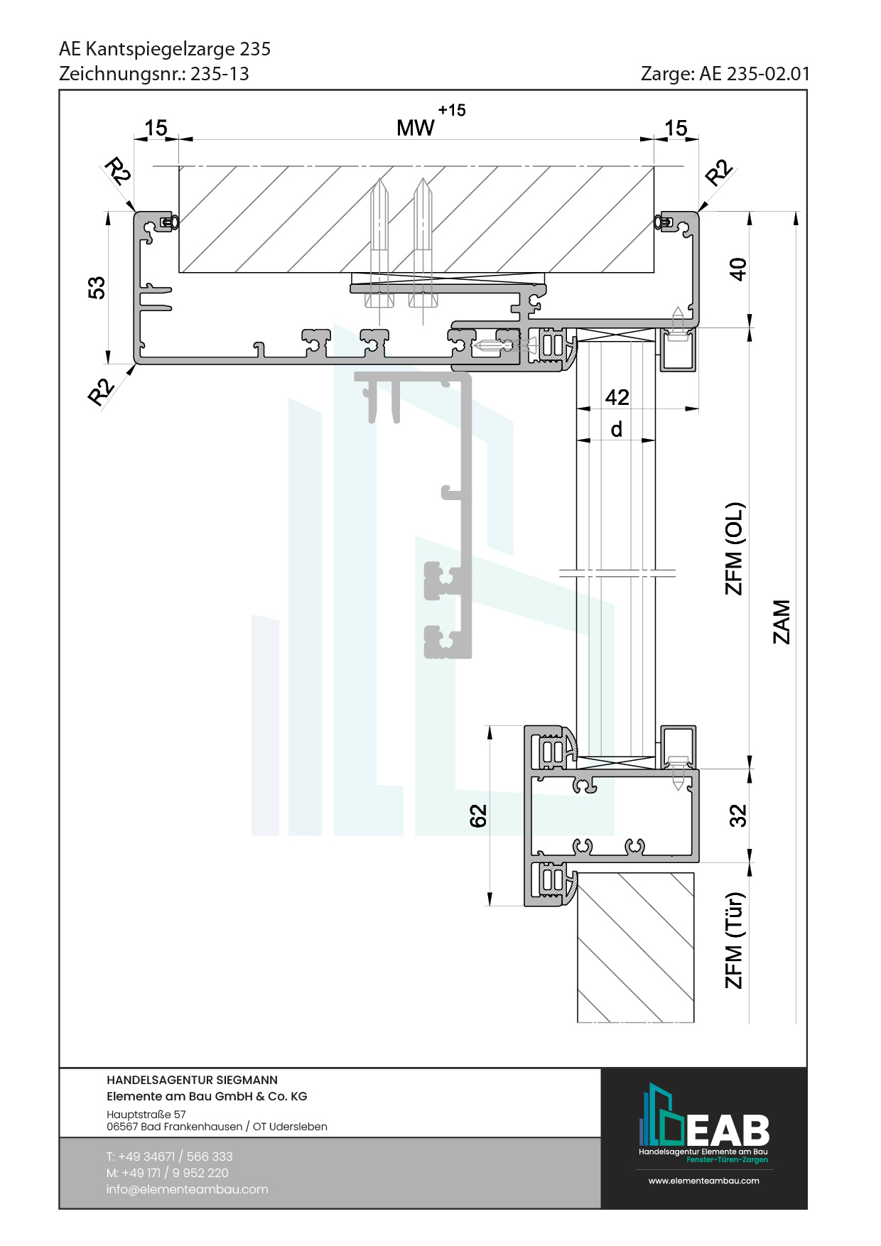 Okvir s rubnim zrcalom