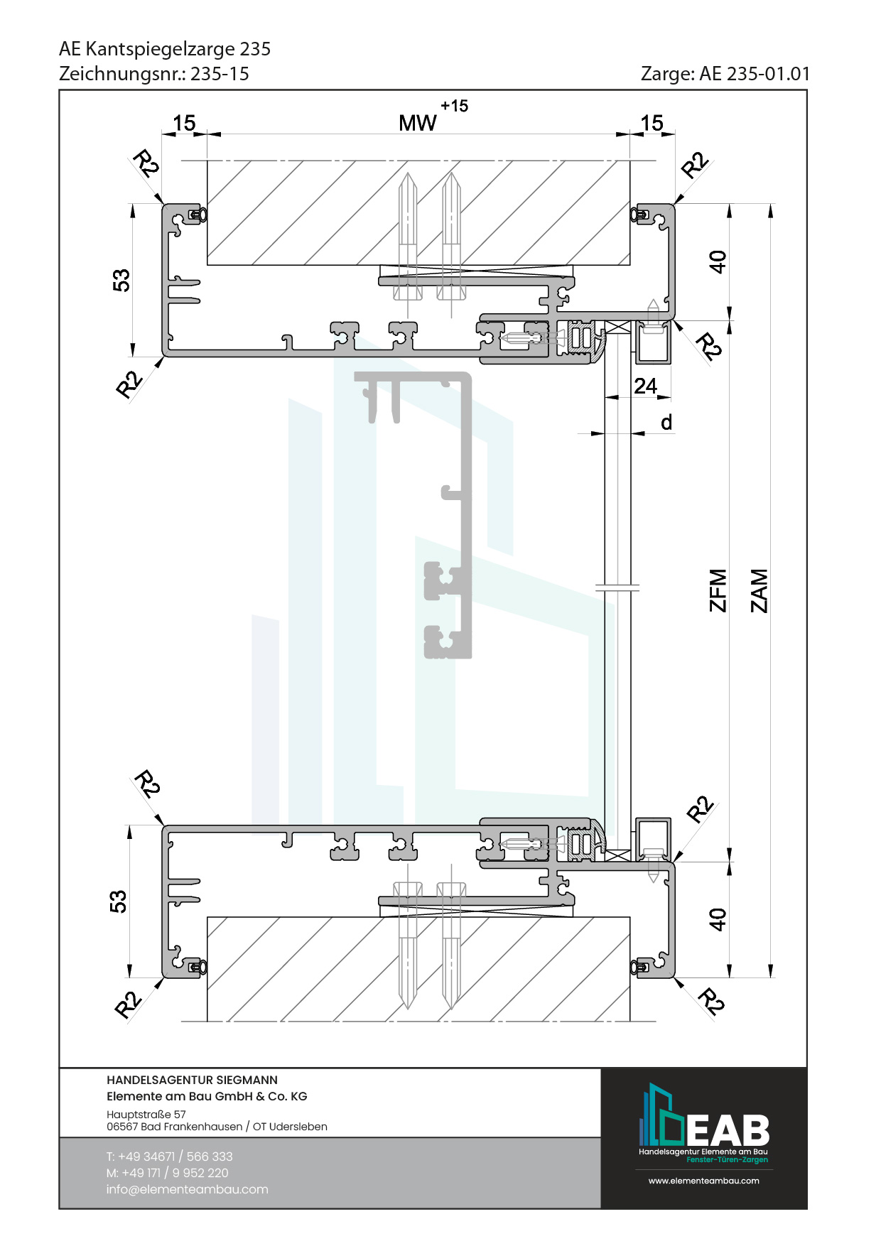 Okvir s rubnim zrcalom