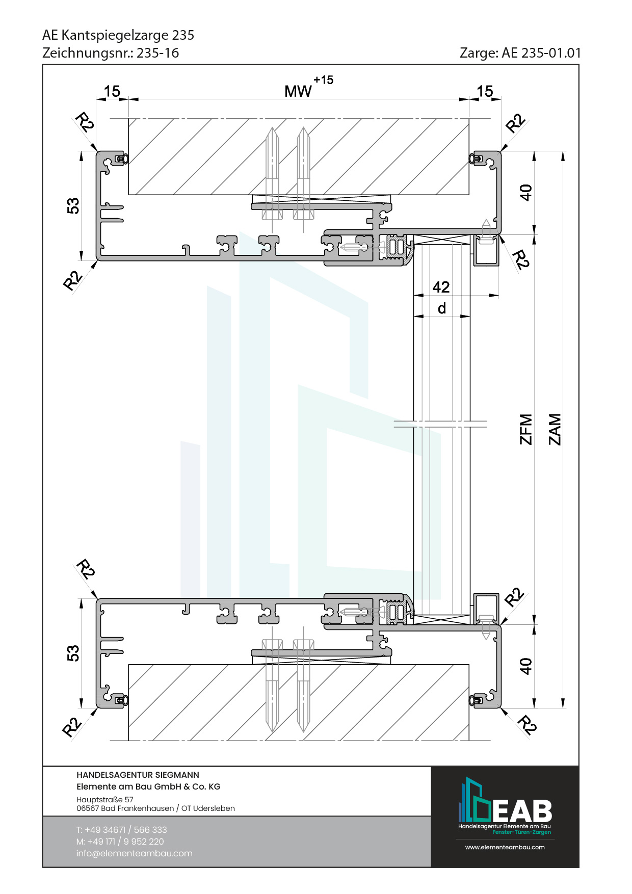 Okvir s rubnim zrcalom