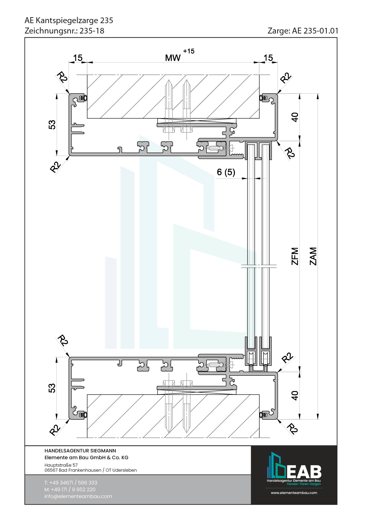 Okvir s rubnim zrcalom