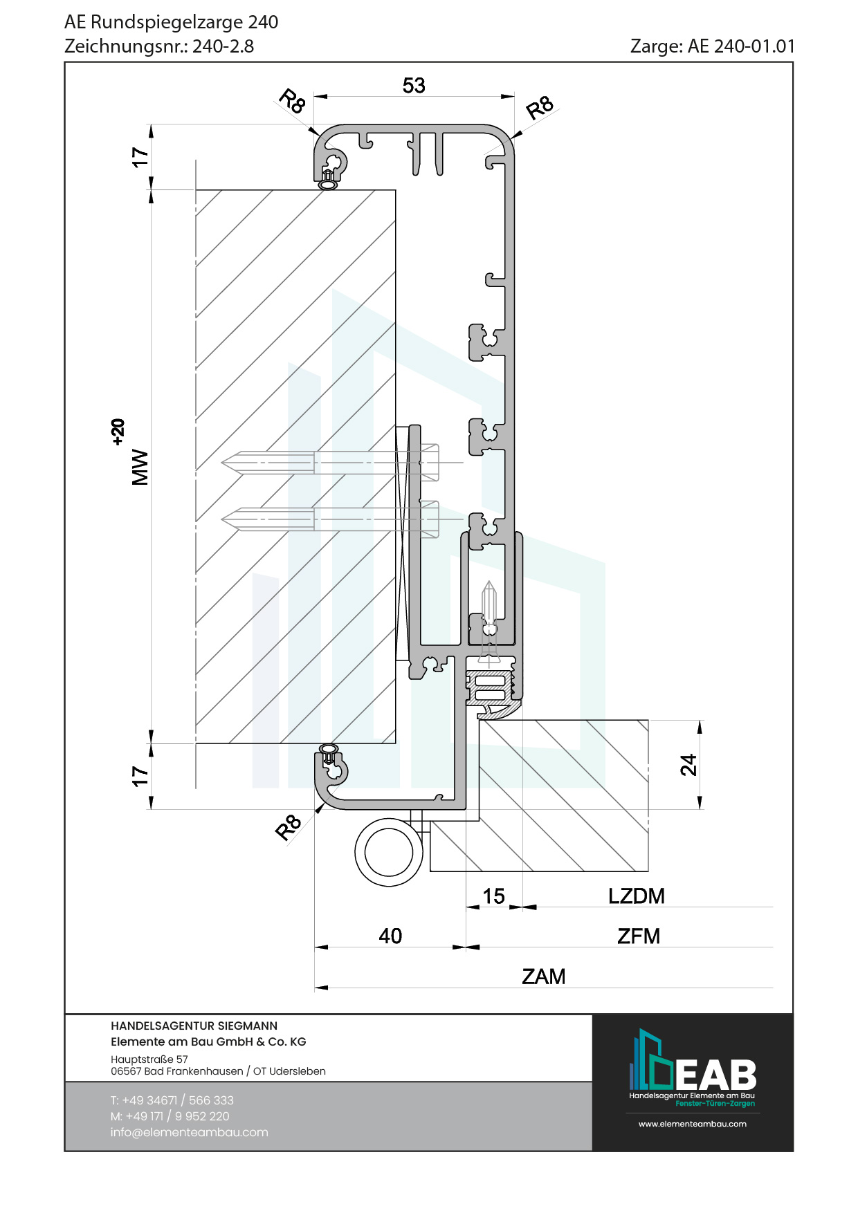 Okvir s rubnim zrcalom