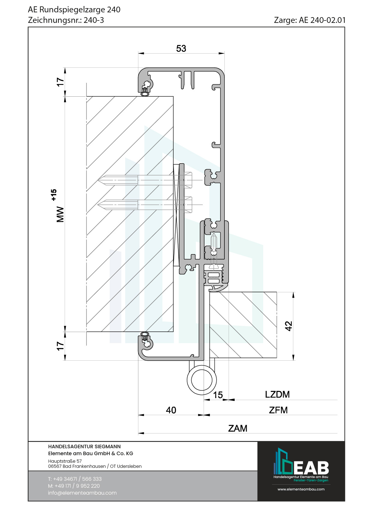 Okvir s rubnim zrcalom