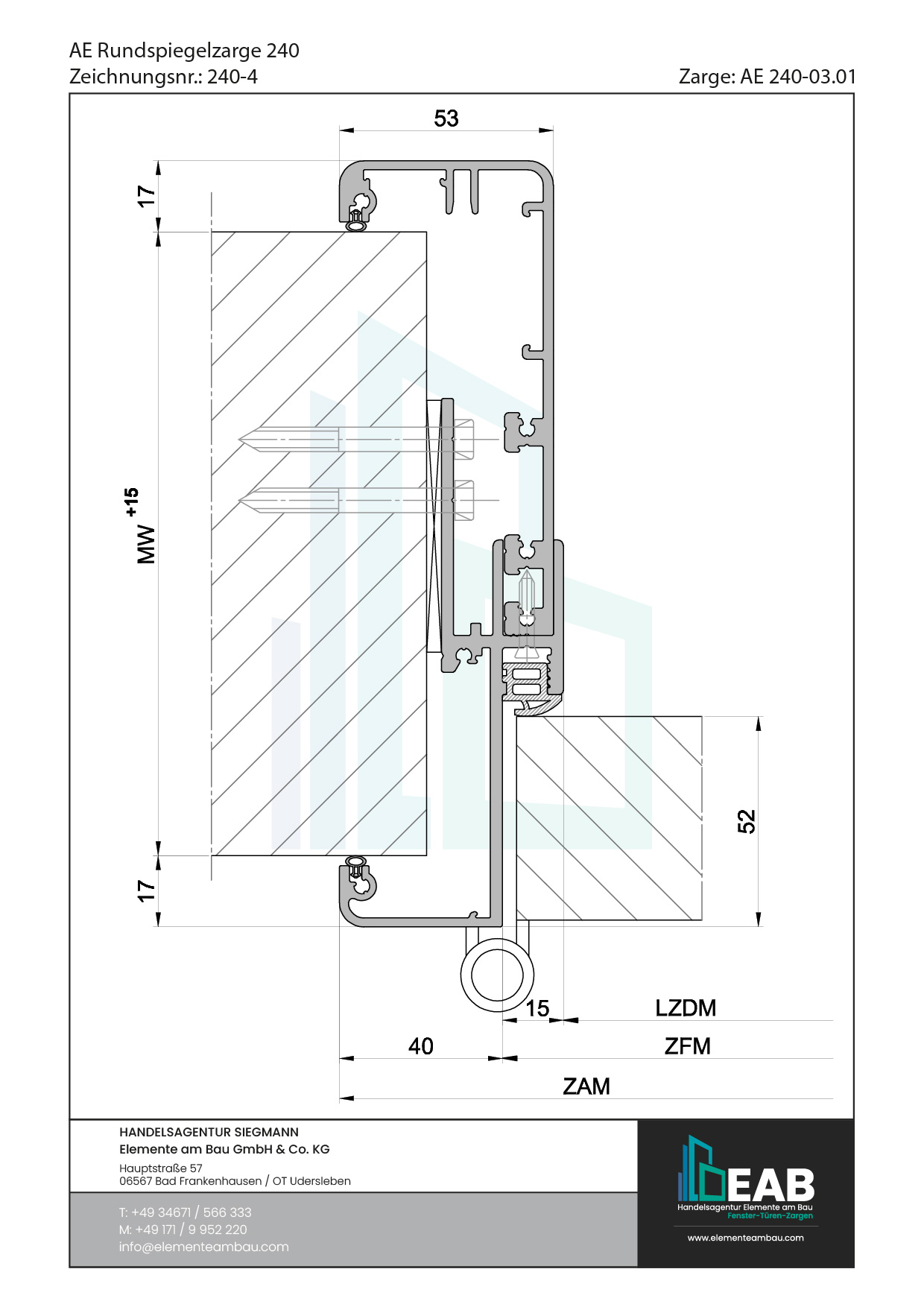 Okvir s rubnim zrcalom