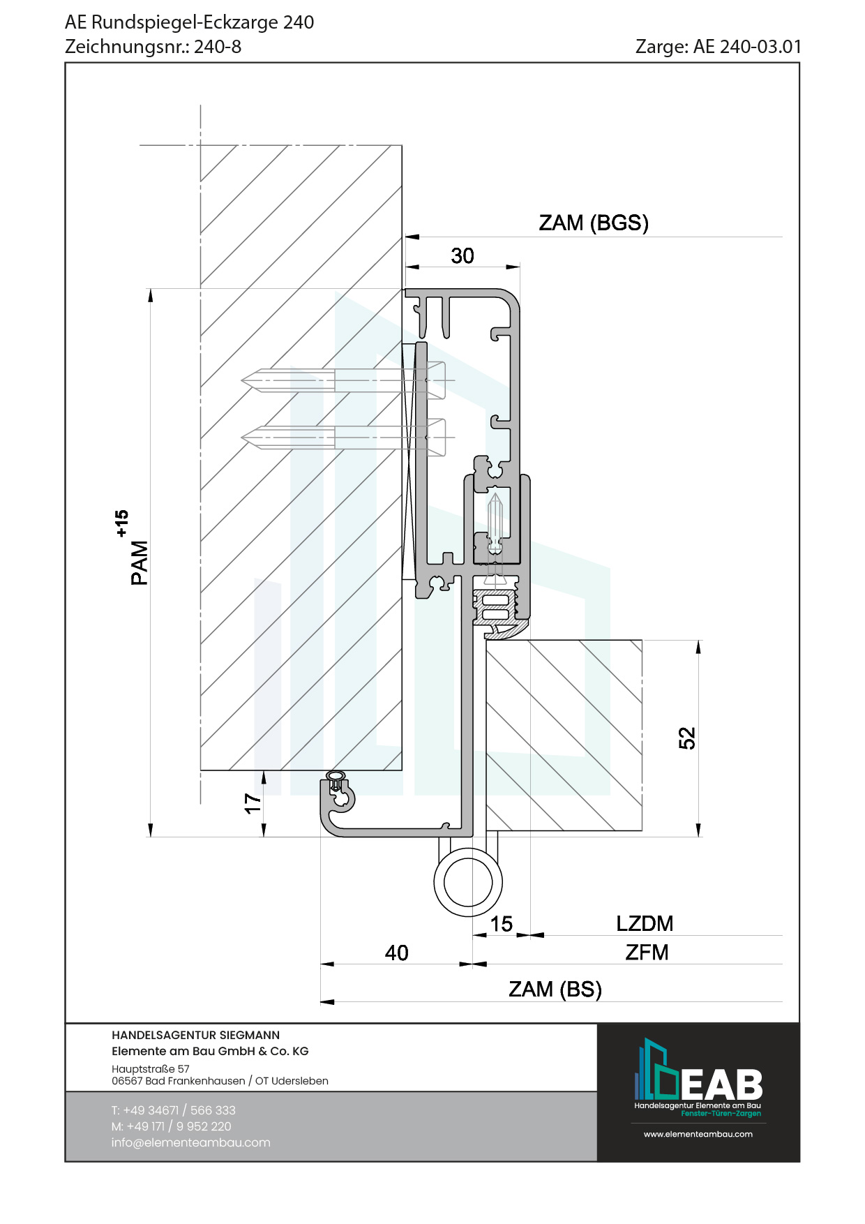Okvir s rubnim zrcalom