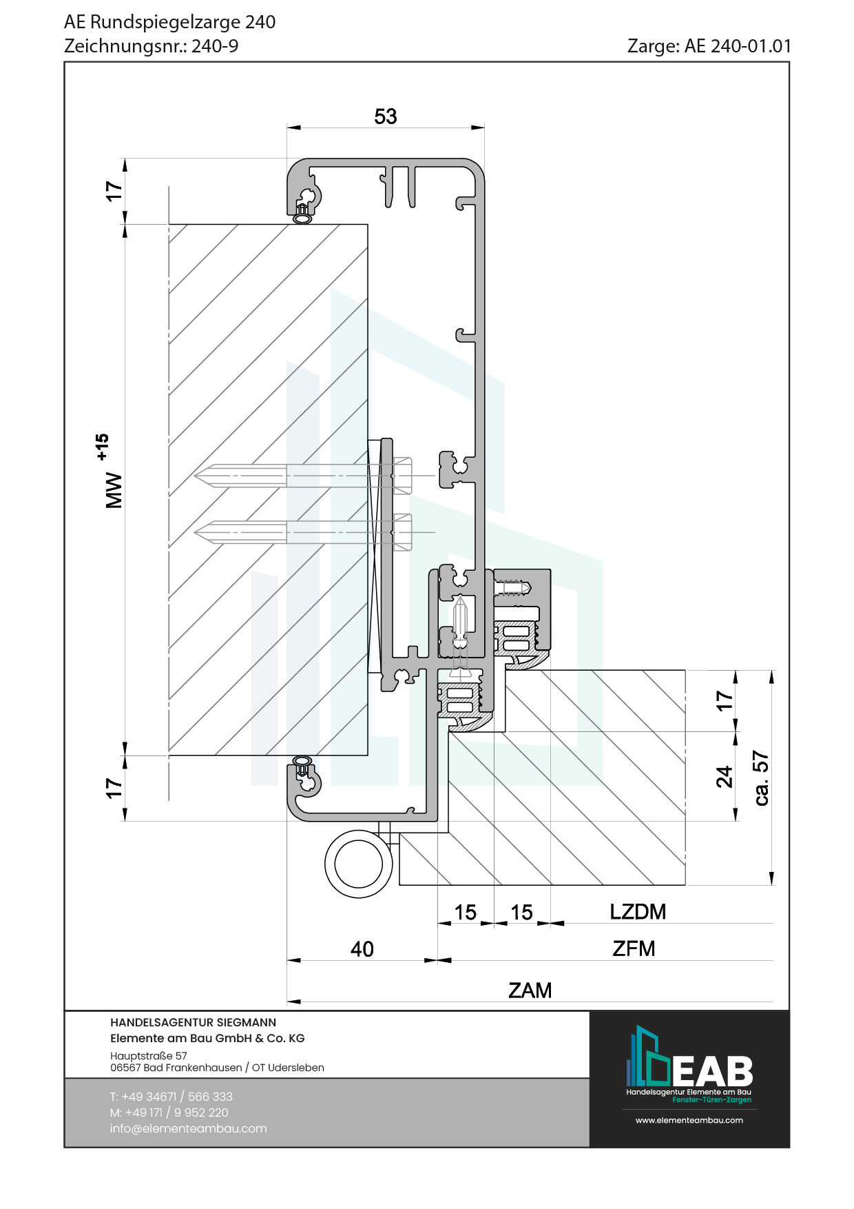 Okvir s rubnim zrcalom