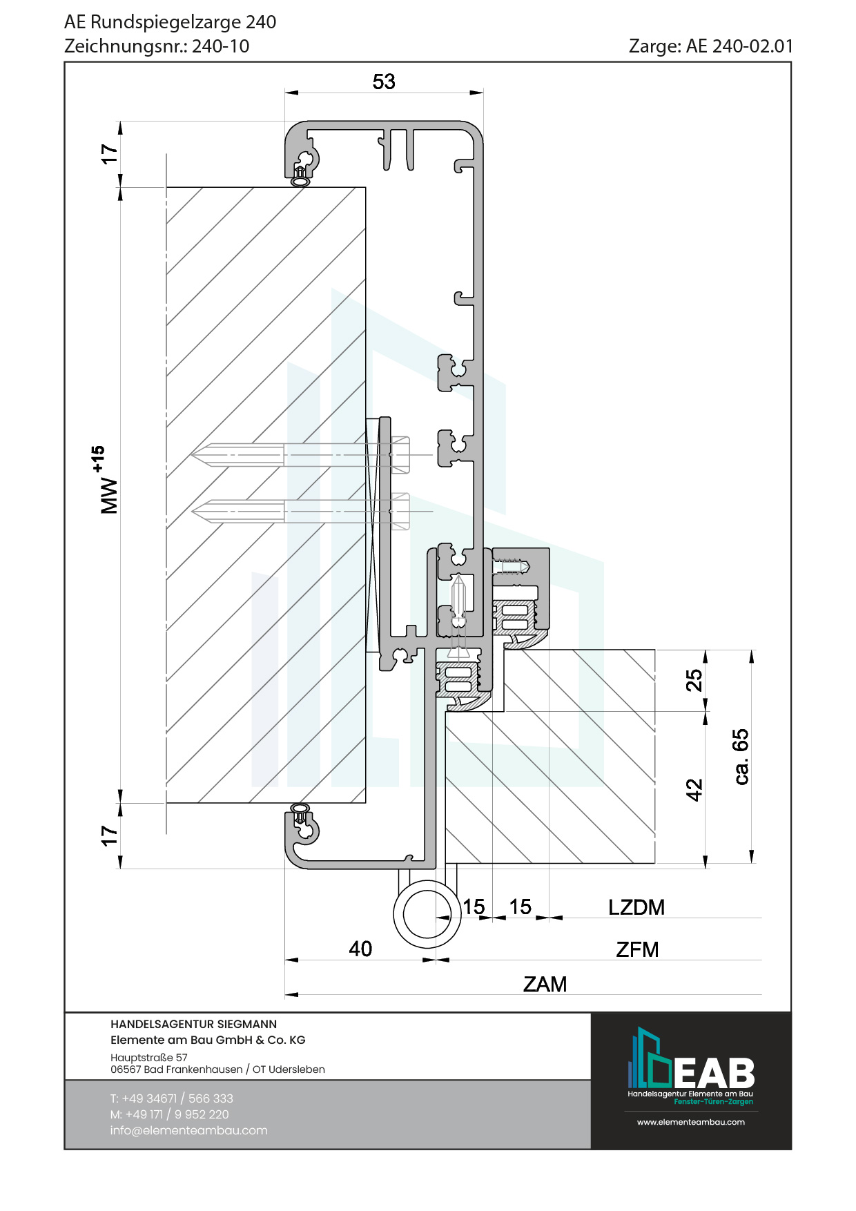 Okvir s rubnim zrcalom