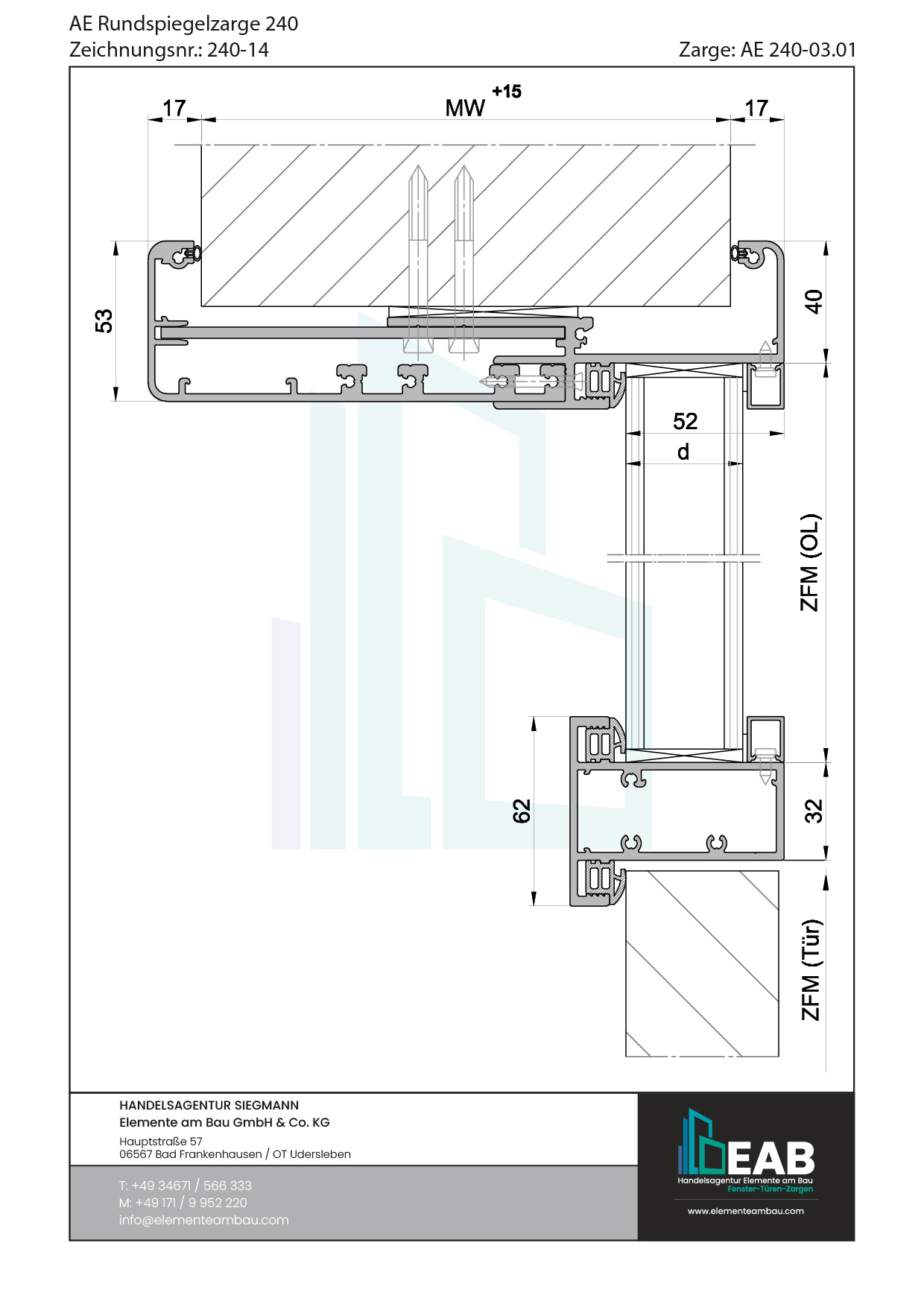 Okvir s rubnim zrcalom