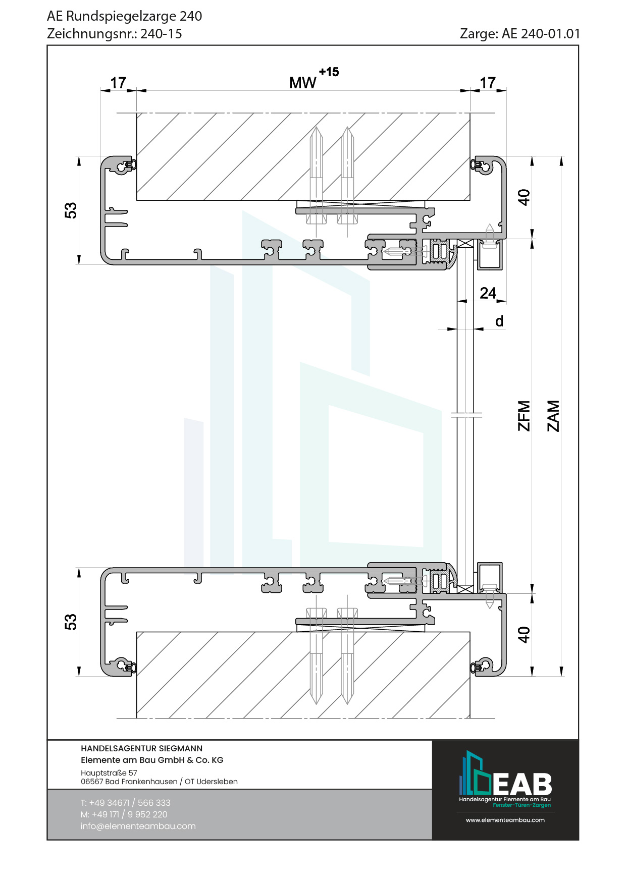 Okvir s rubnim zrcalom