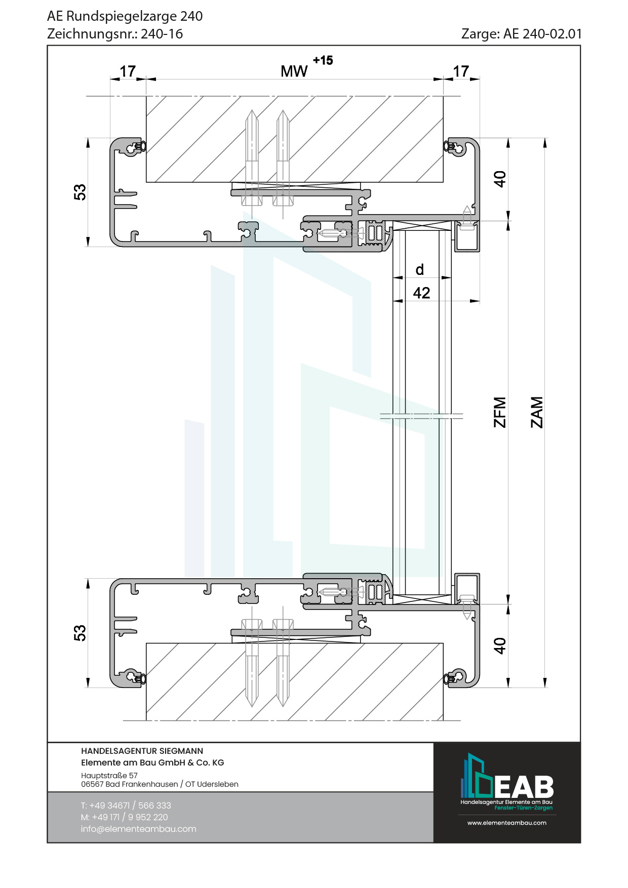 Okvir s rubnim zrcalom