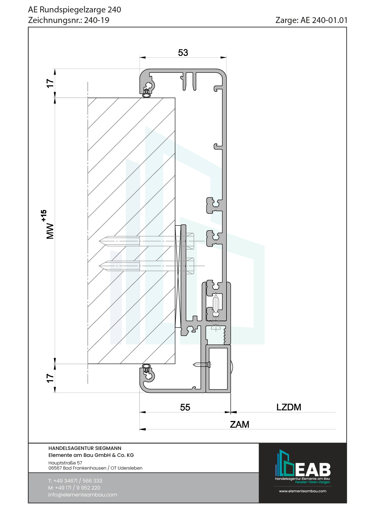 Okvir s rubnim zrcalom