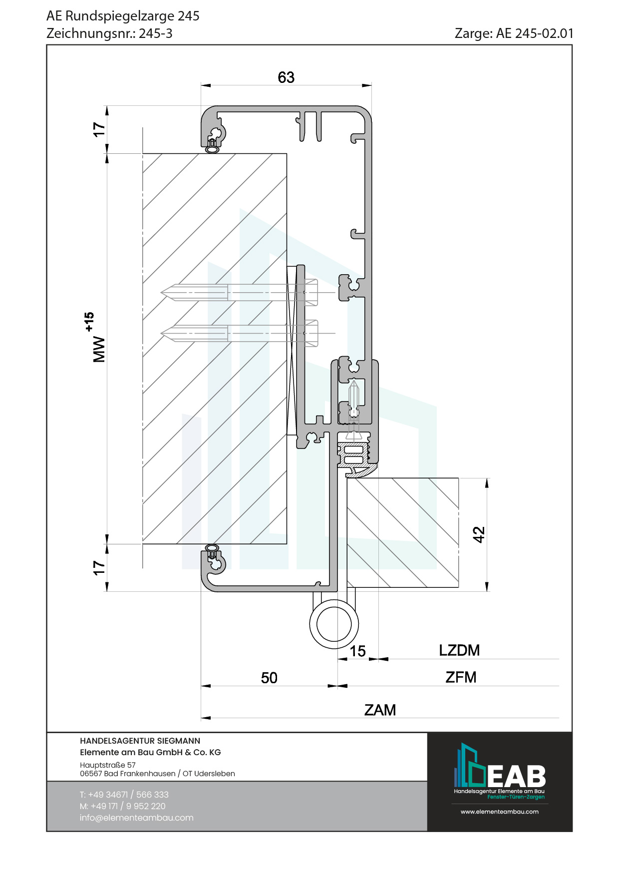 Okvir s rubnim zrcalom