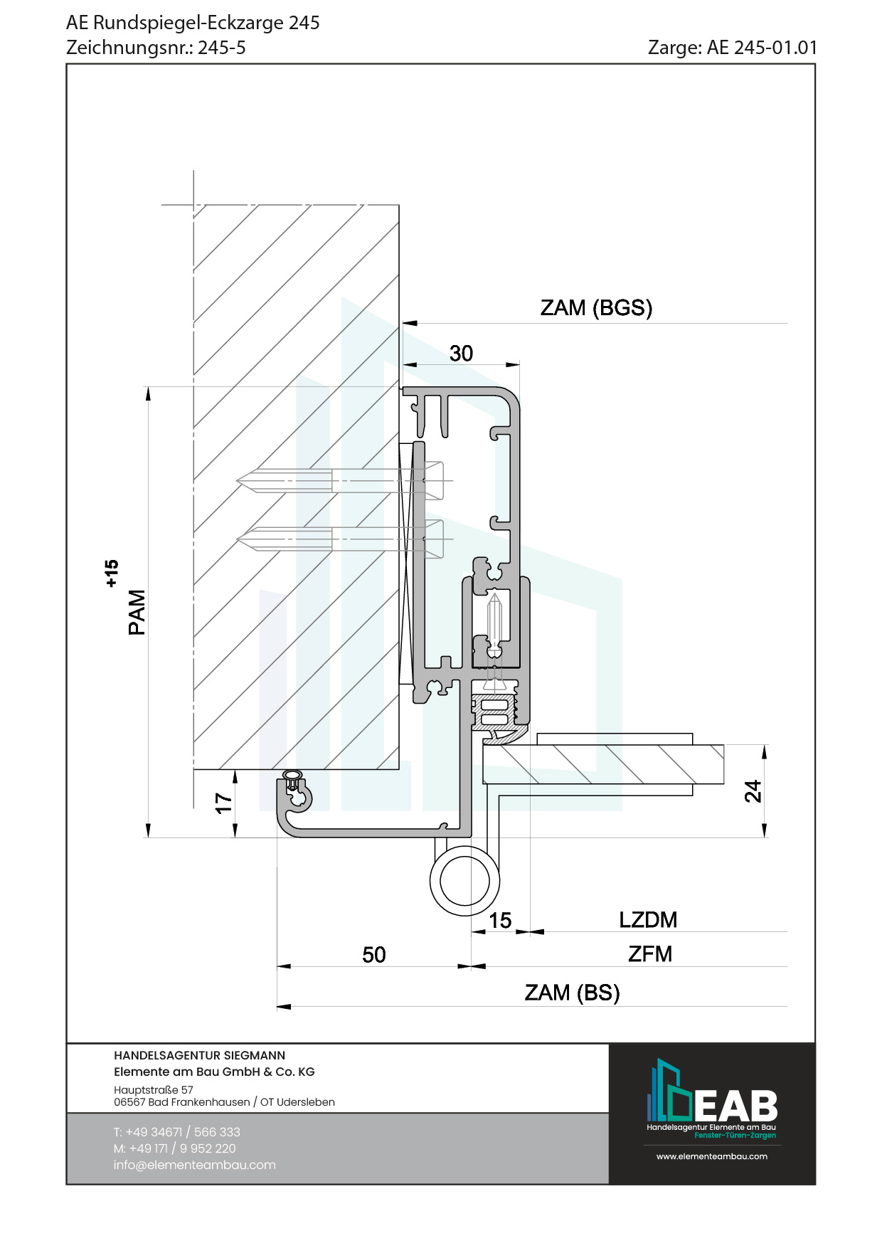 Okvir s rubnim zrcalom