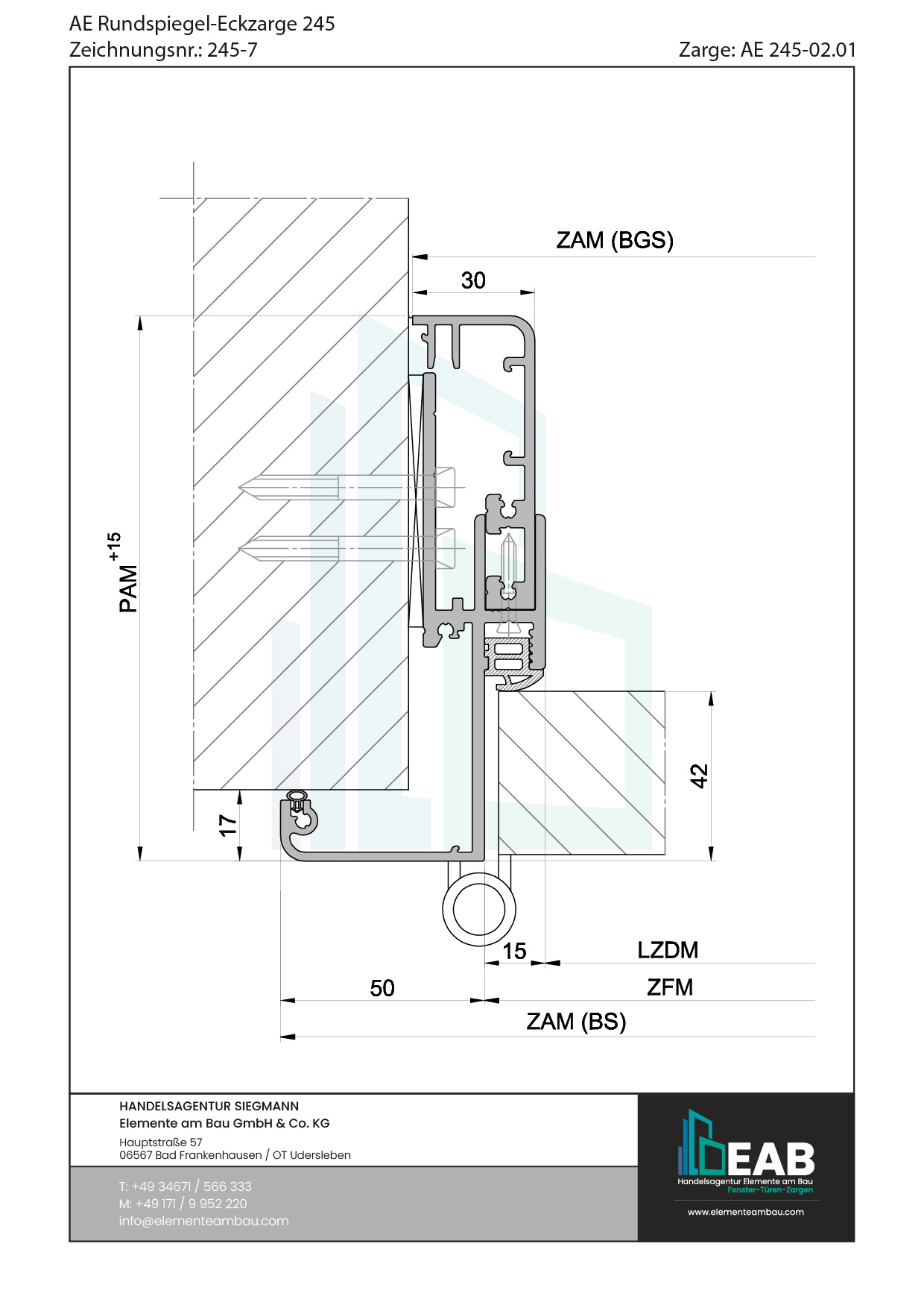 Okvir s rubnim zrcalom
