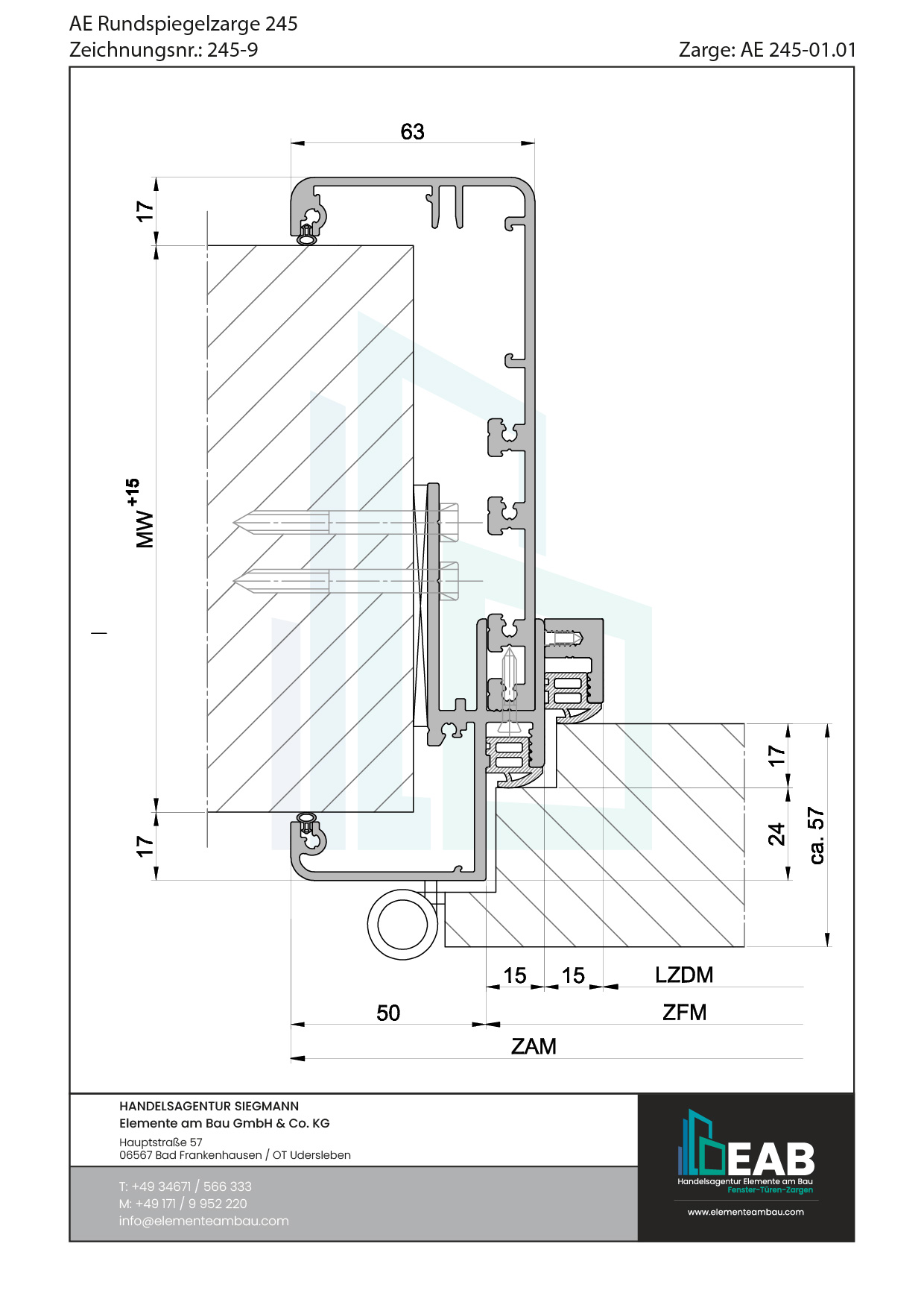 Okvir s rubnim zrcalom